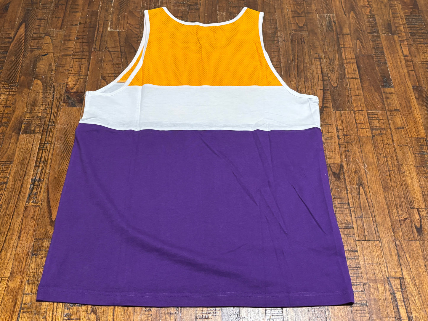Los Angeles LA Lakers Mitchell & Ness HWC Hardwood Classics Special Script Sleeveless Tank Top Men’s Large L New NWOT