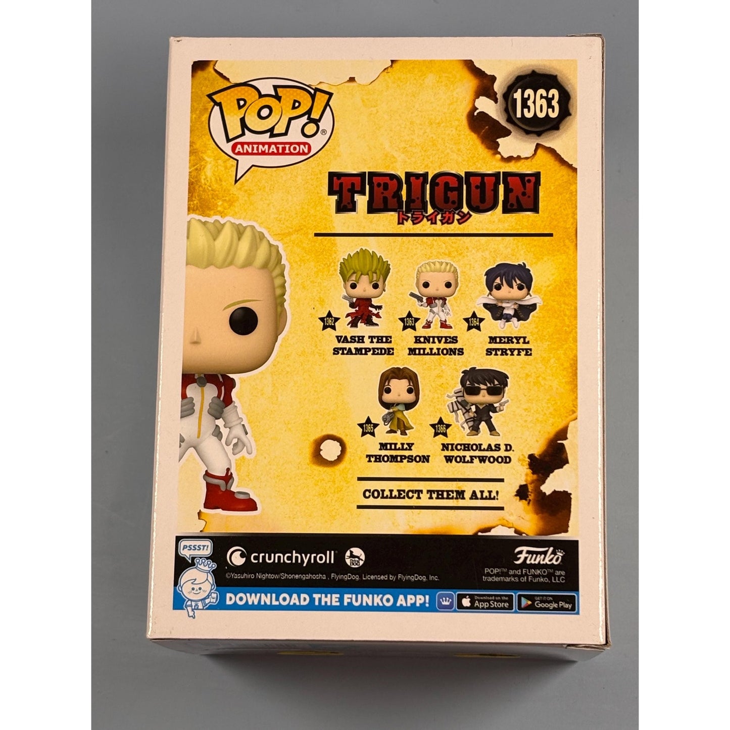 Funko Pop! Trigun Knives Millions Anime Manga #1363 Animation New