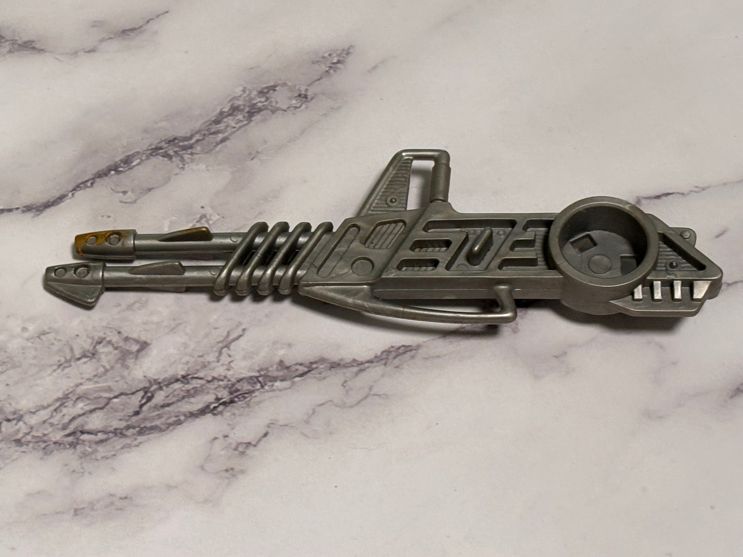 Silver He Man 5 1/2" Gun Great Shape Vintage Weapon #7892-2289 MOTU Mattel 1984
