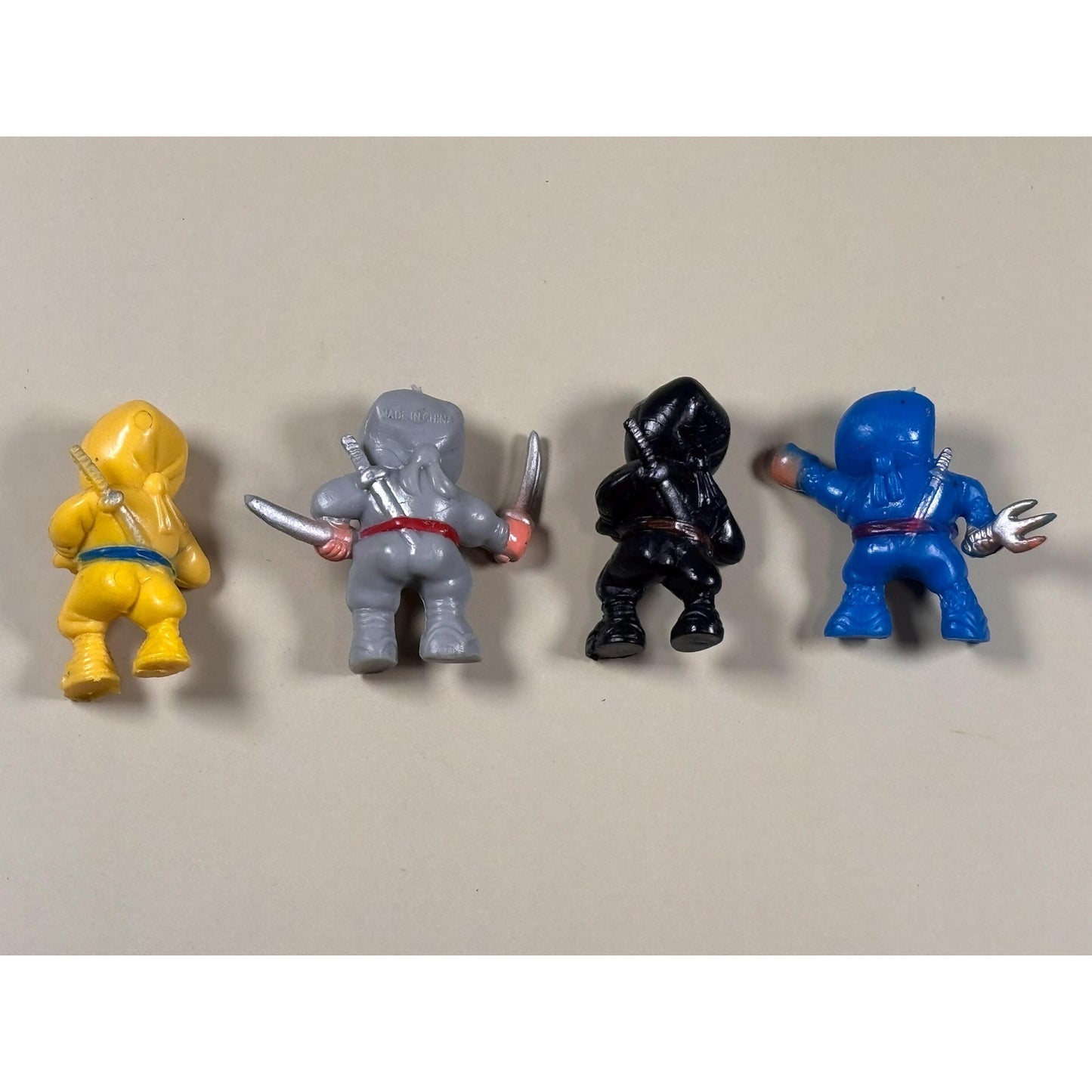 Lot of 4 Soma Toys Ninja Crew Mini 2” Action Figures Martial Arts Vintage 1986