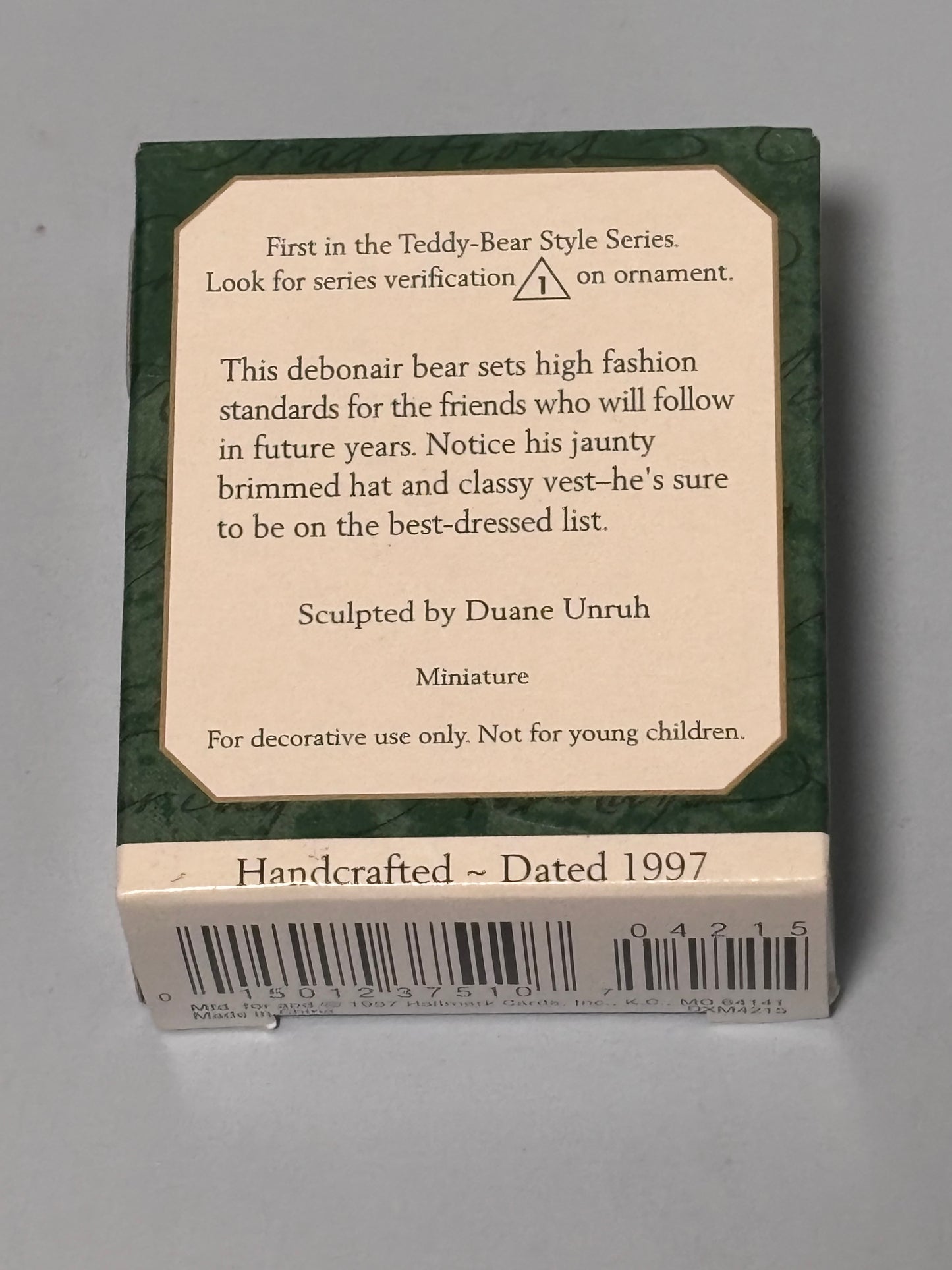Hallmark Miniature Keepsake Ornament - Teddy Bear Style Collector Series # 1