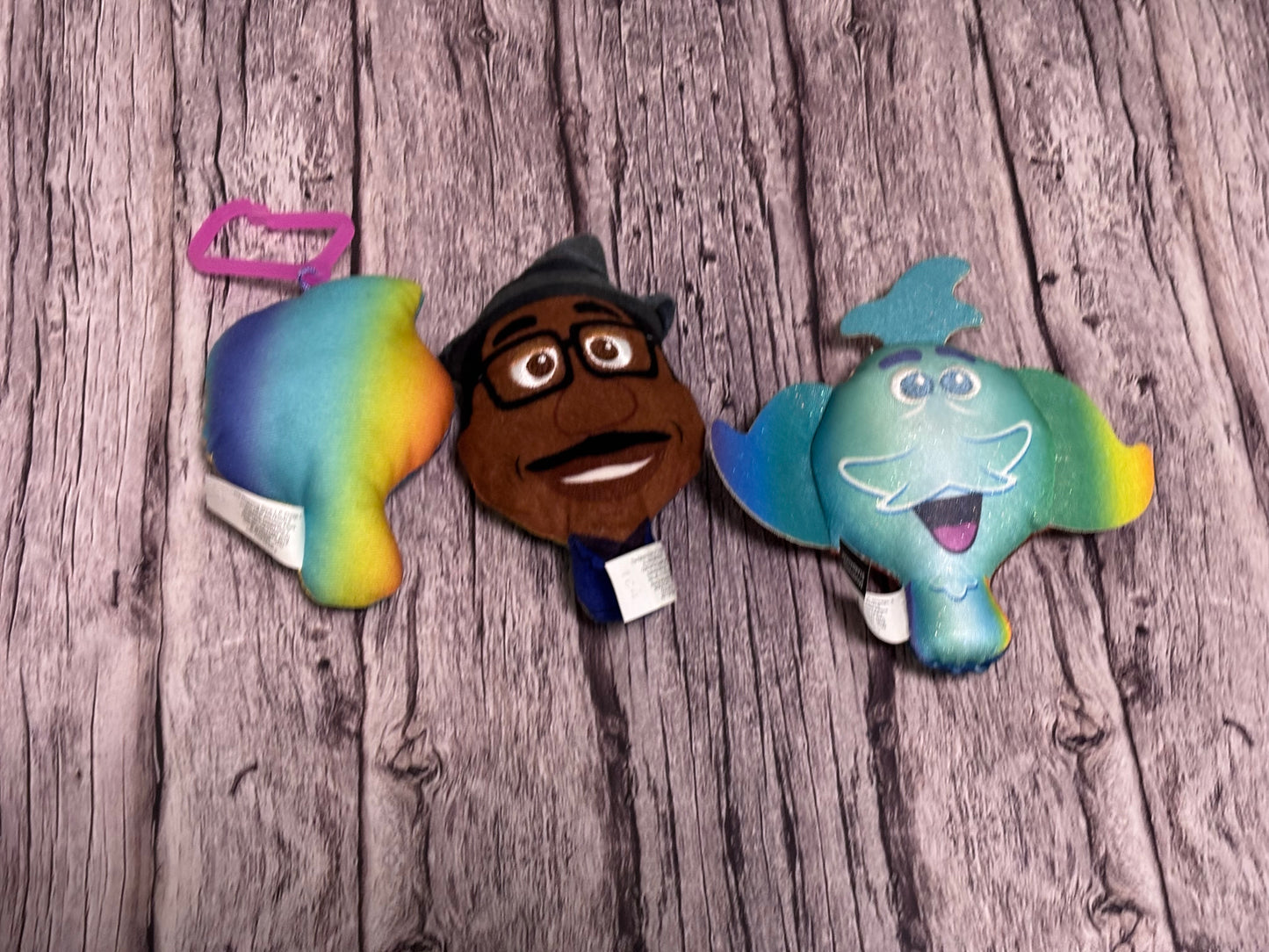 Lot of 3 Soul Plush Clip McDonalds 2020 Disney Pixar Backpack