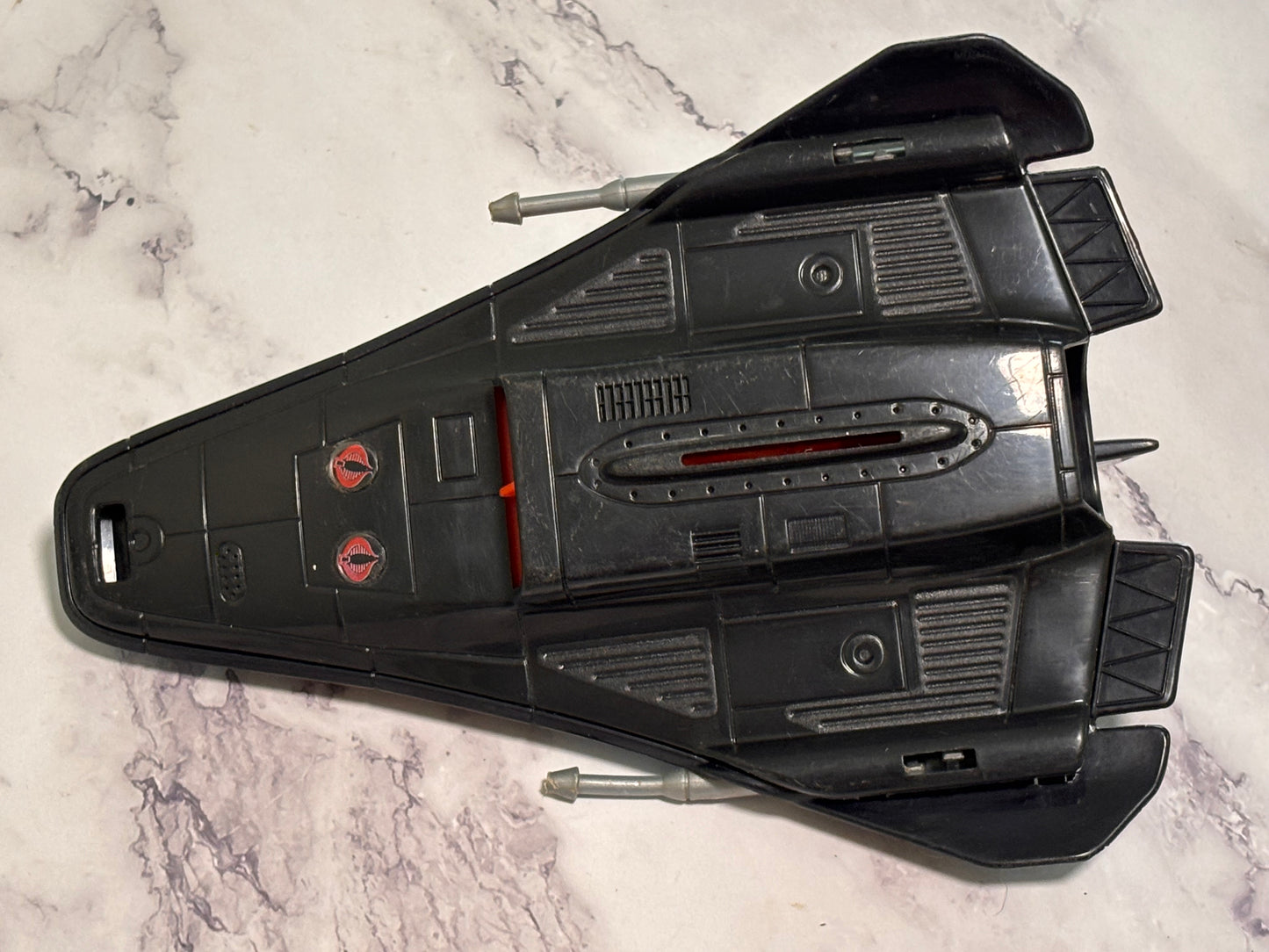 GI Joe Night Raven Recon Drone Jet Plane Vintage 1986 ARAH Vehicle Black Red