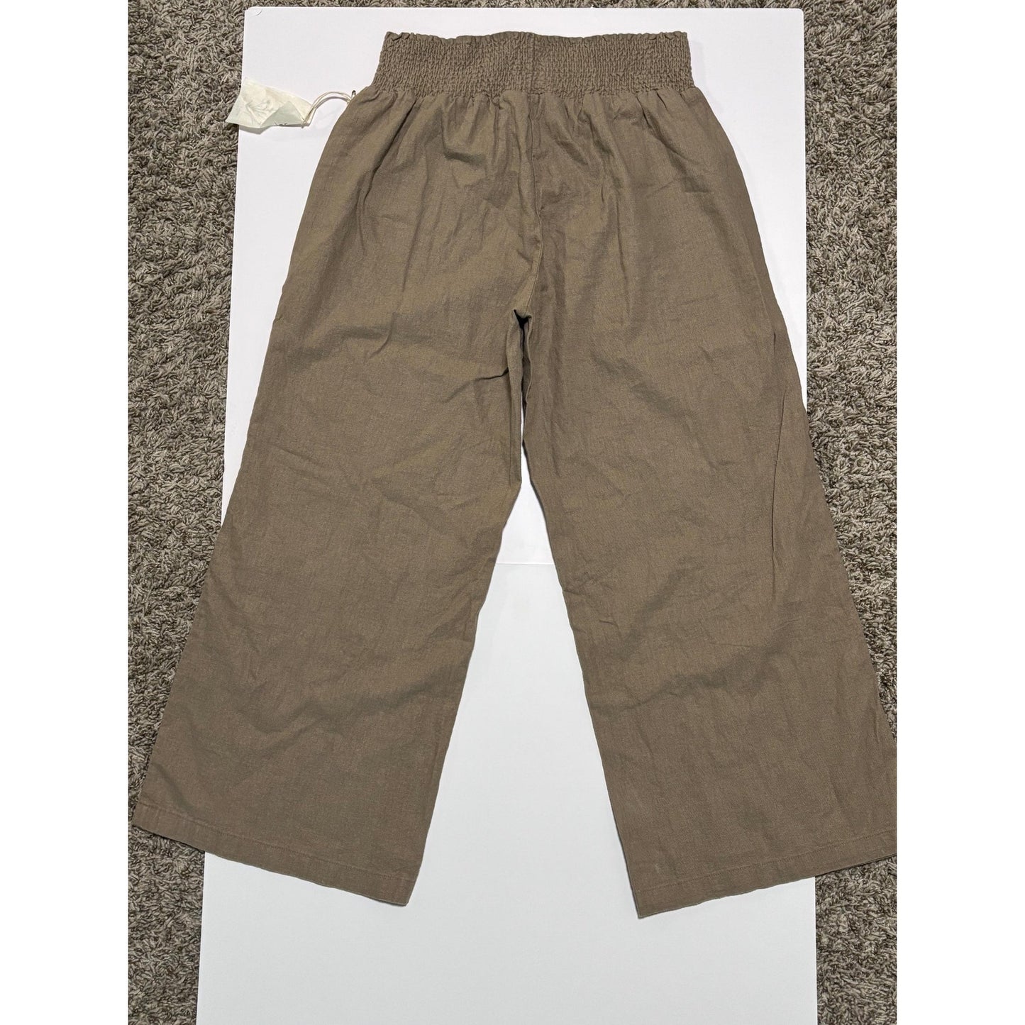 Indigo Rein Pants Womens Beige Wide Leg Loungers Slacks Medium M NWT