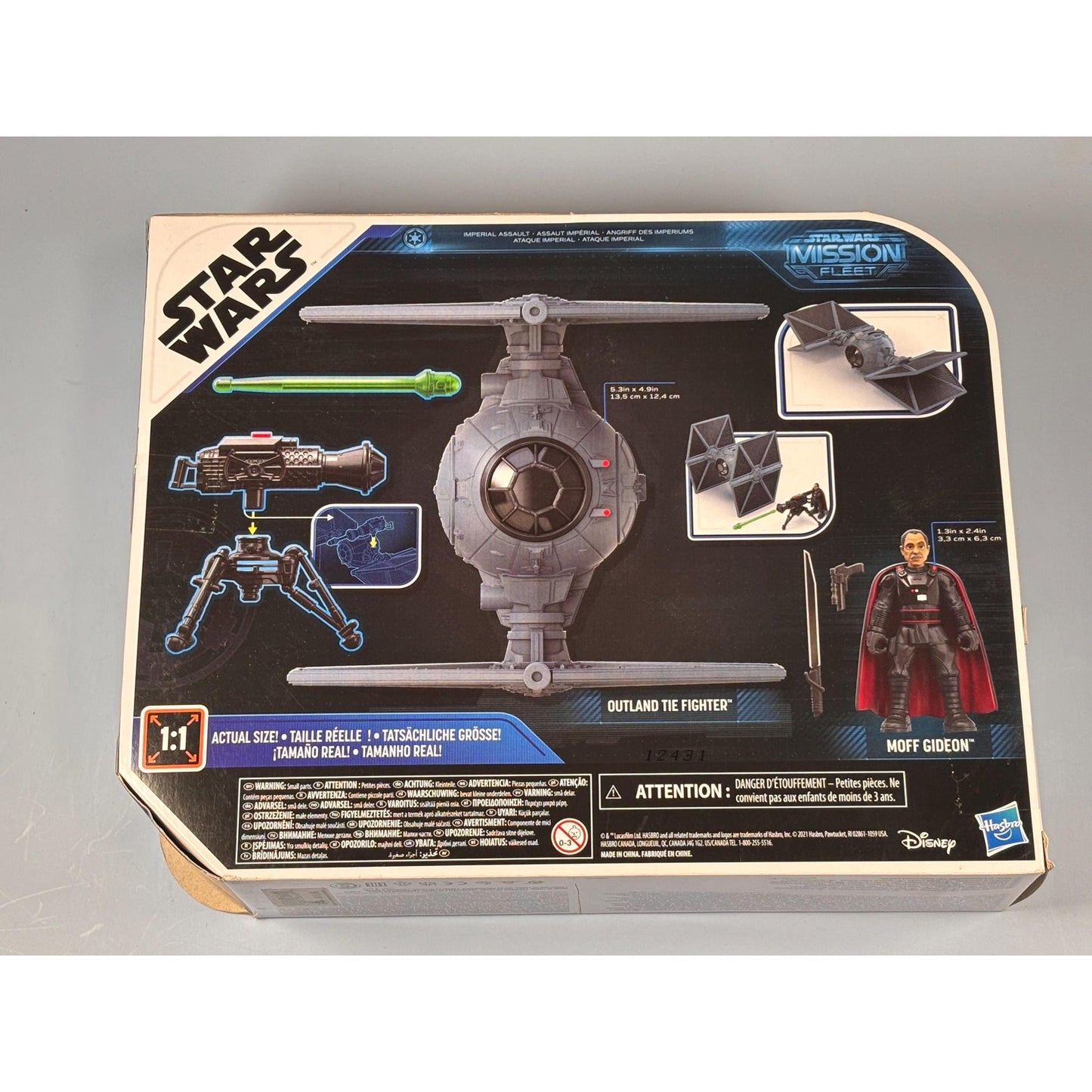 New Star Wars Mission Fleet Outland TIE Fighter Moff Gideon Figure Hasbro 2021