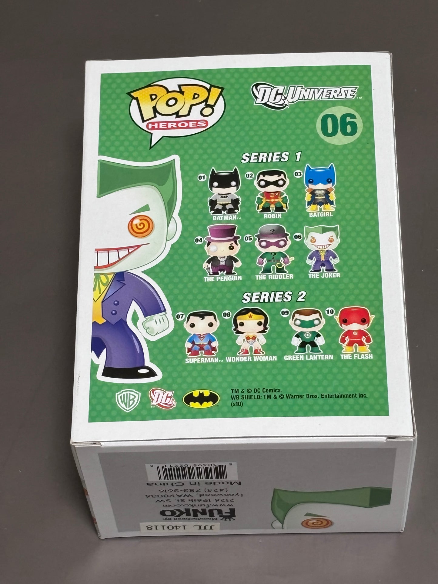 Funko Pop! Vinyl The Joker #06 DC Universe Heroes Comics Bobblehead