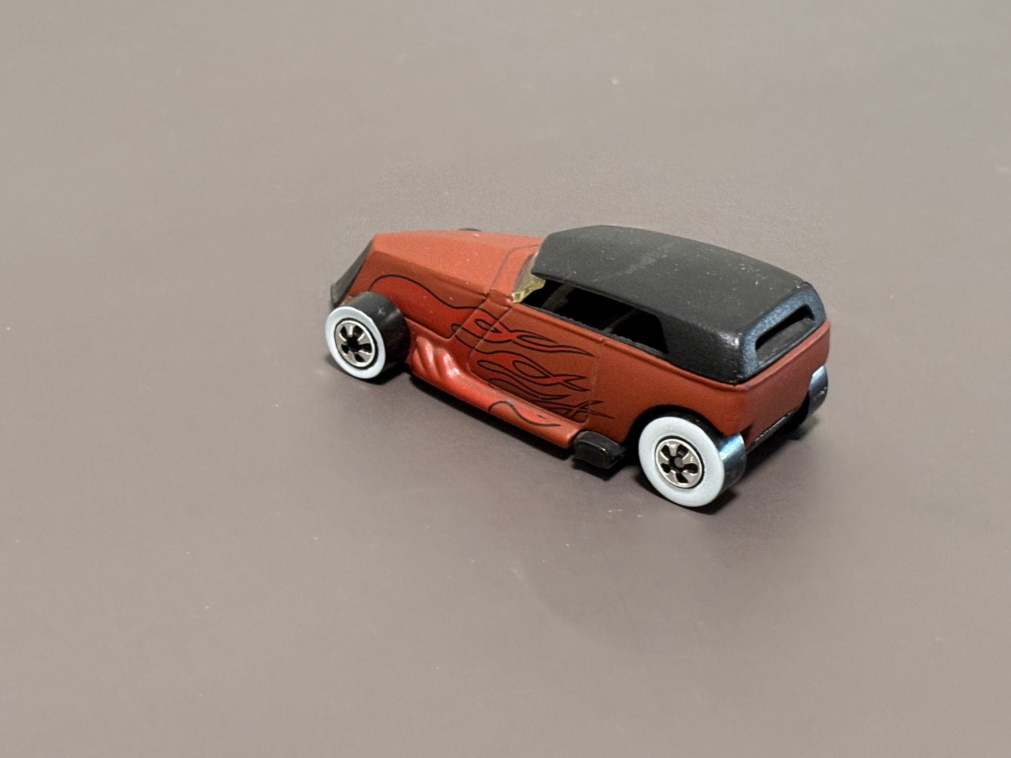 2001 Hot Wheels #059 Rat Rods Series Phaeton Brown White Wall 5 Spoke Tires