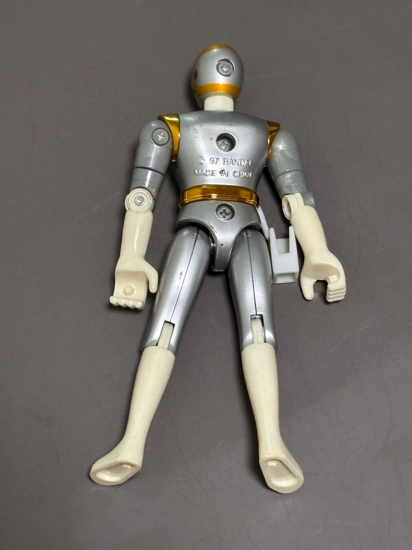 Vintage Power Rangers In Space Galaxy Glider Silver Ranger 1997 5” Action Figure