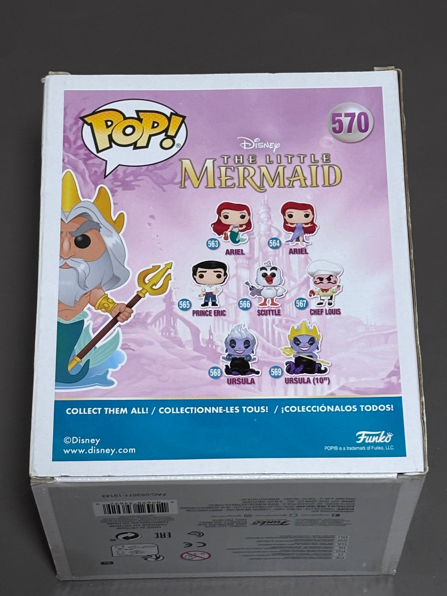 Funko Pop! Vinyl Disney King Triton The Little Mermaid 570 Hot Topic Exclusive