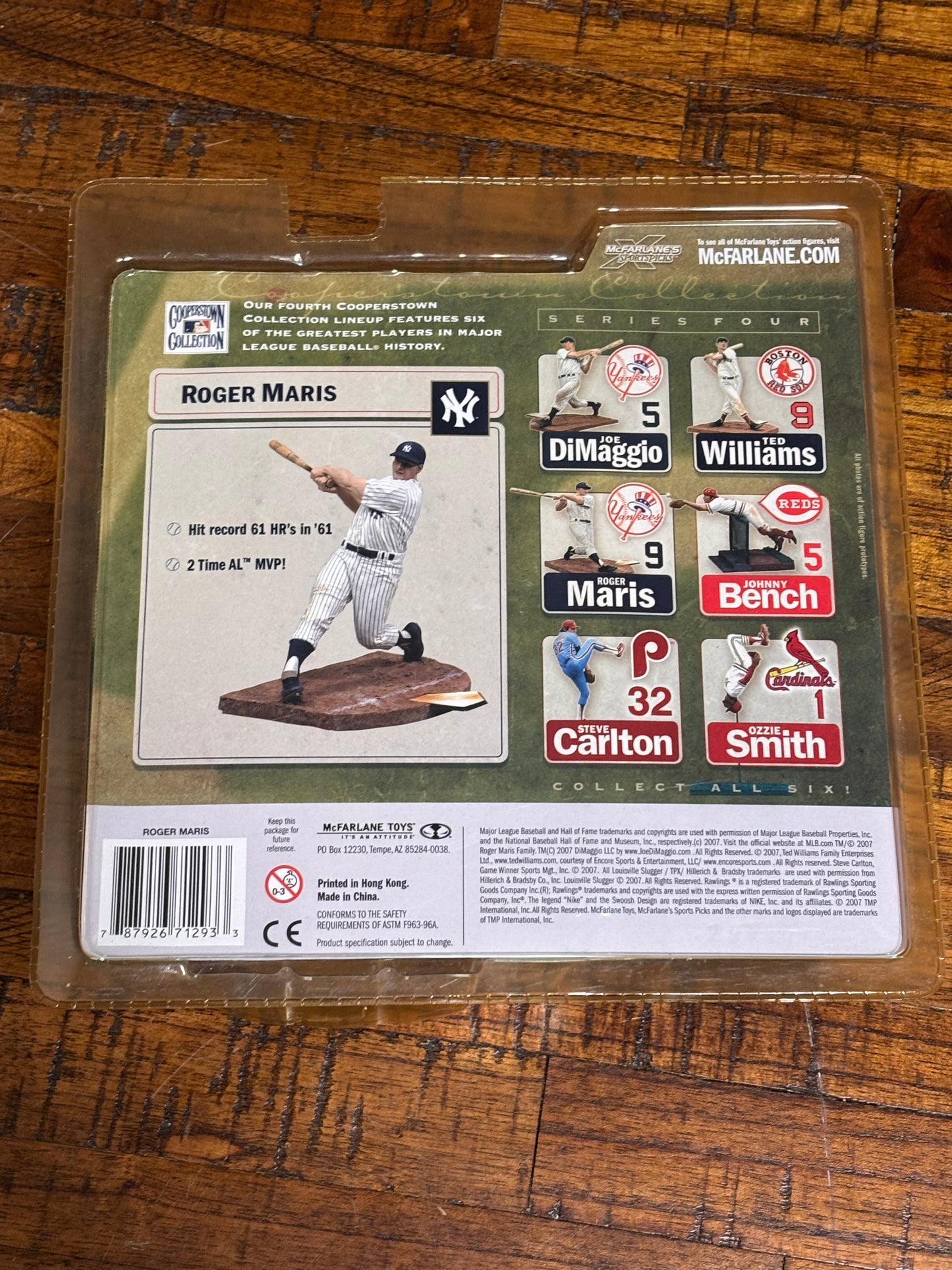 McFarlane MLB Cooperstown Collection Series 4 Baseball Roger Maris New York Yankees NYY 2007 Action Figure New