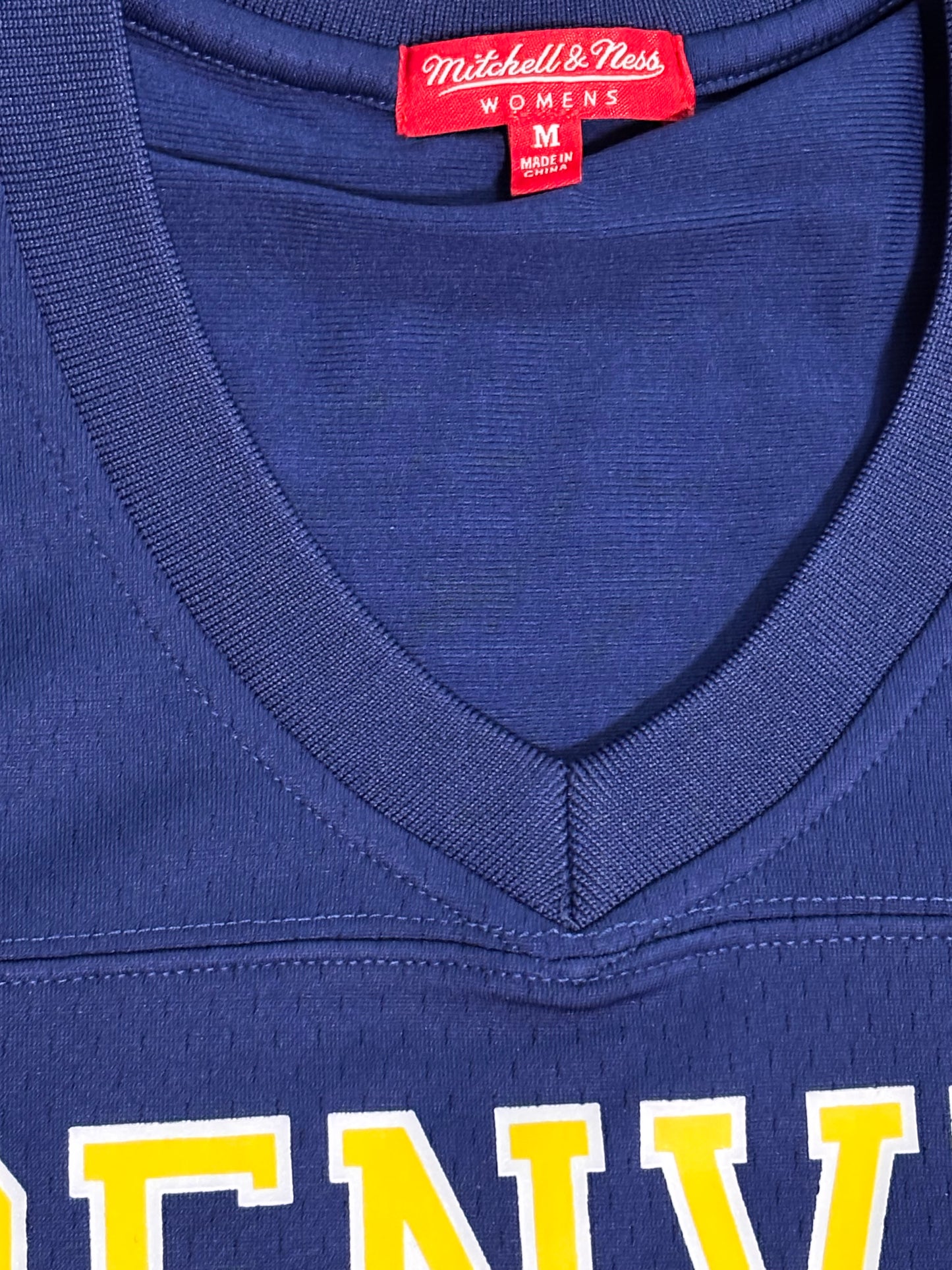 Denver Nuggets #55 Mitchell & Ness NBA Dikembe Mutombo HWC 1991-92 Hardwood Classic Navy Blue Jersey Shirt Women’s Medium M NWOT New