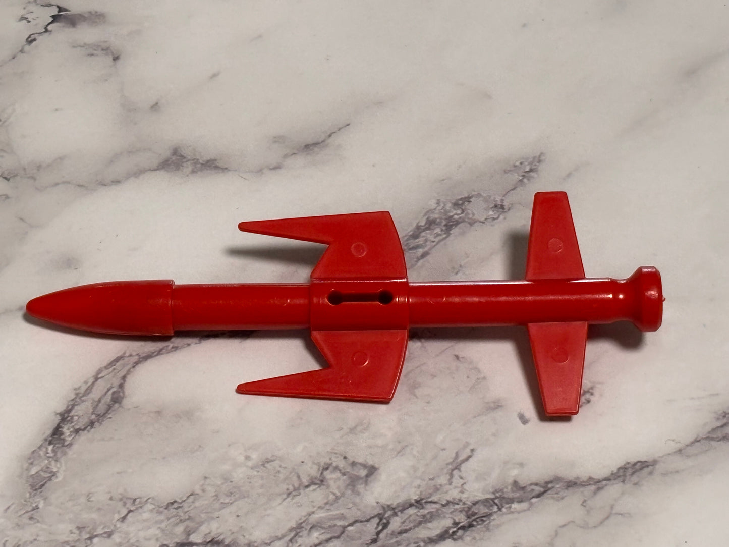 1987 Vtg Gi Joe Mamba Large Helicopter Bomb Missile Jumbo Red Vehicle Part