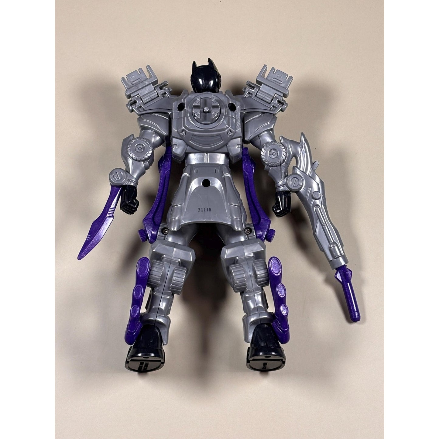 Bandai 2008 Power Rangers RPM Moto Morph Wolf Black Ranger - Incomplete