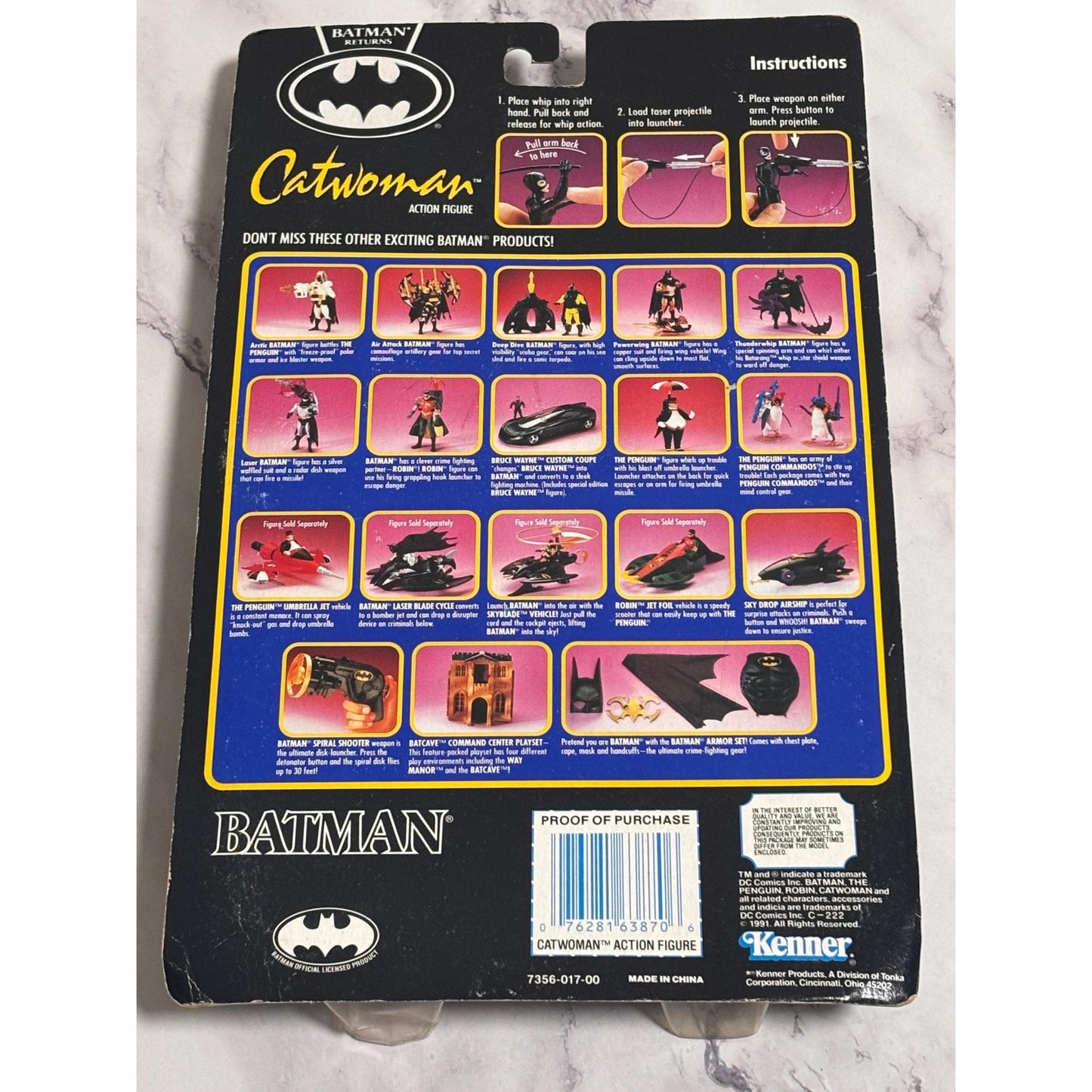 Kenner Batman Returns Catwoman with Whipping Arm Action and Taser Gun 1991