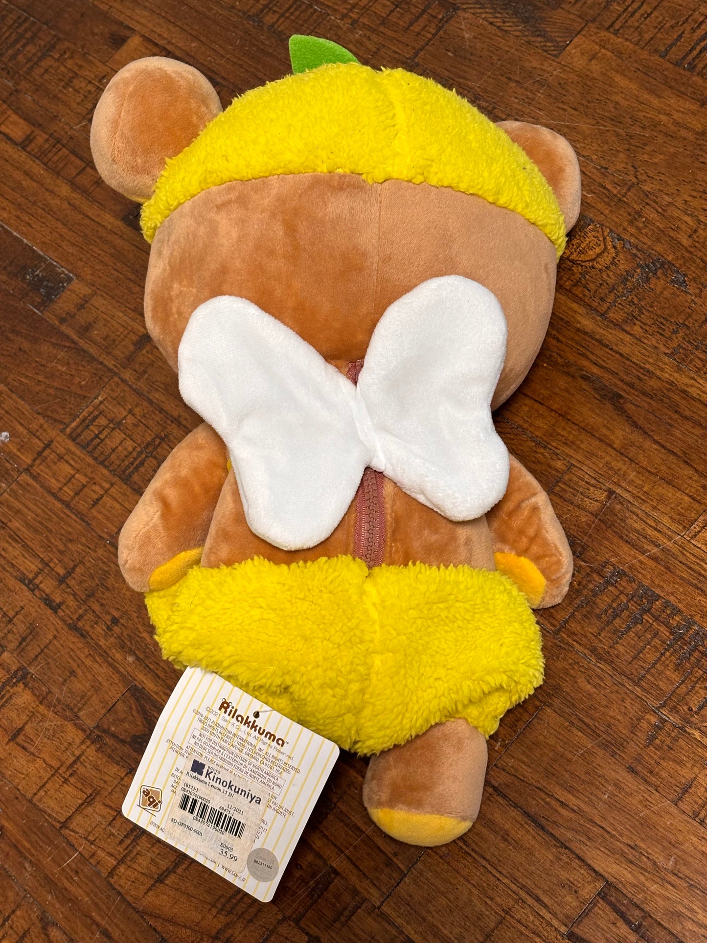 Hello Kitty Rilakkuma Plush Lemon Costume San-X 15” Bear Plush Stuffed Animal Toy w/ Tag Japan Cute Anime New NWT