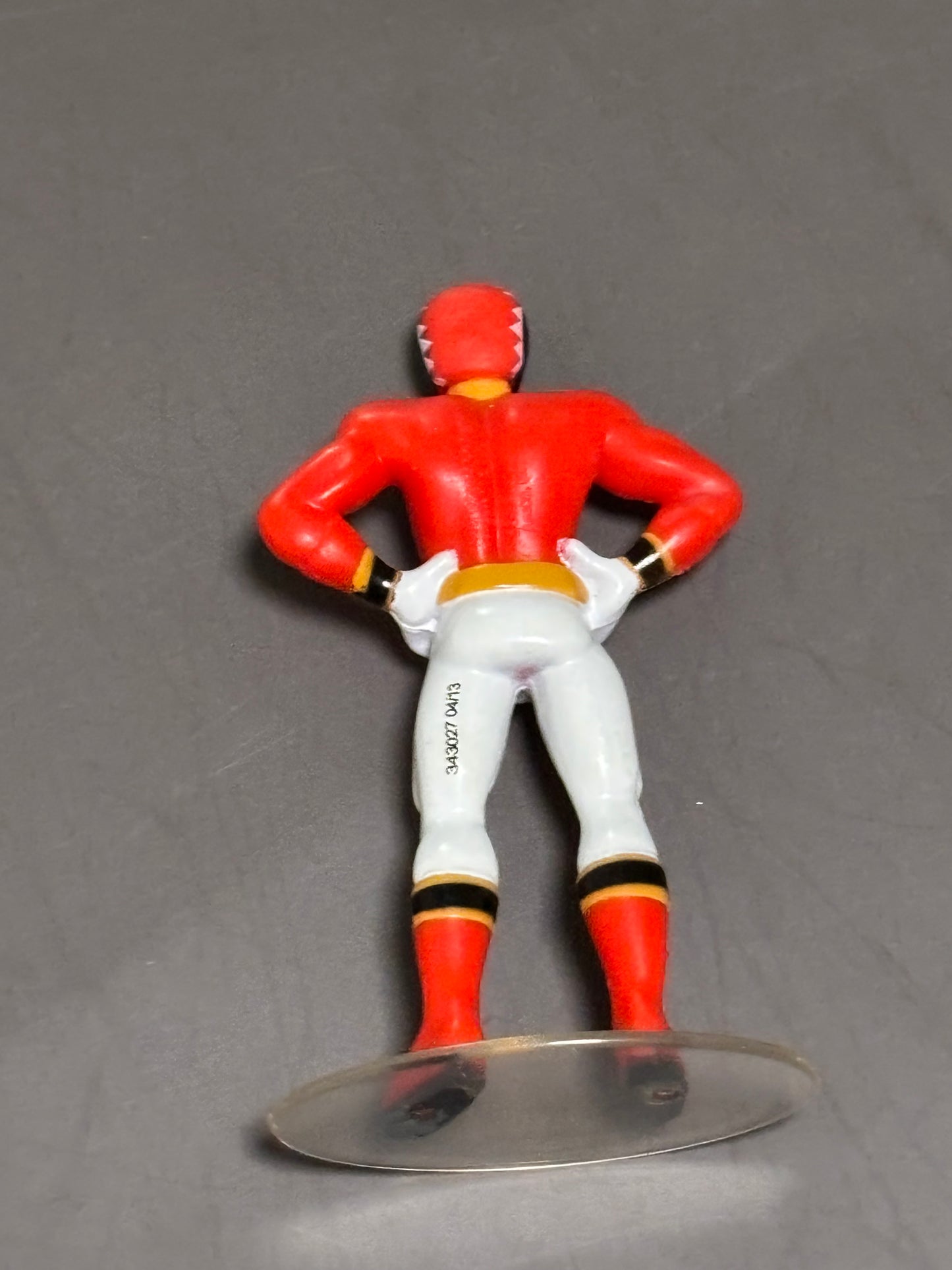 Power Rangers 2011 DecoPac Red Standing Figure with Clear Base