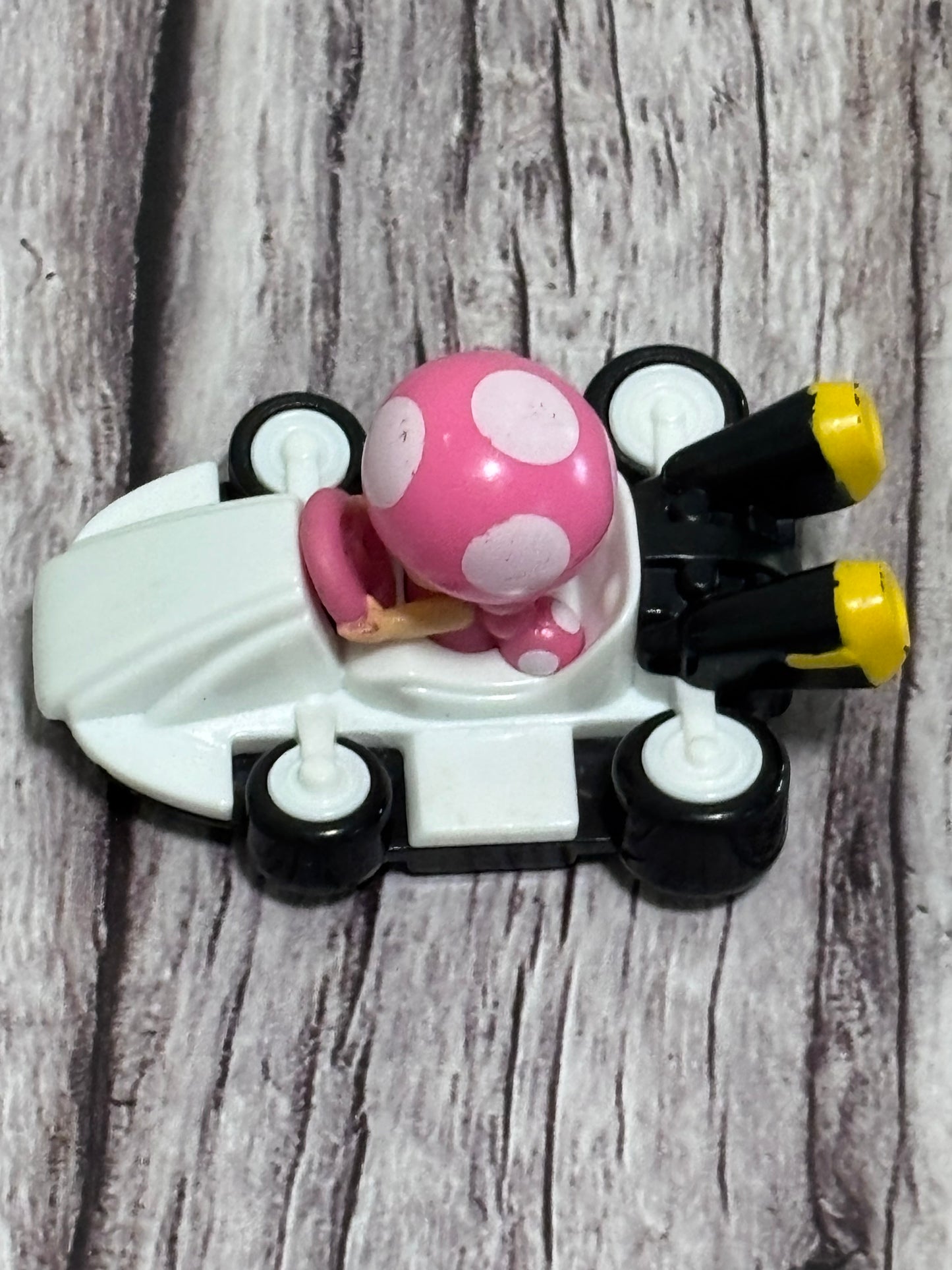 McDonalds Nintendo Mario Kart Toadette Racecar Happy Meal Toy Pink White 2022