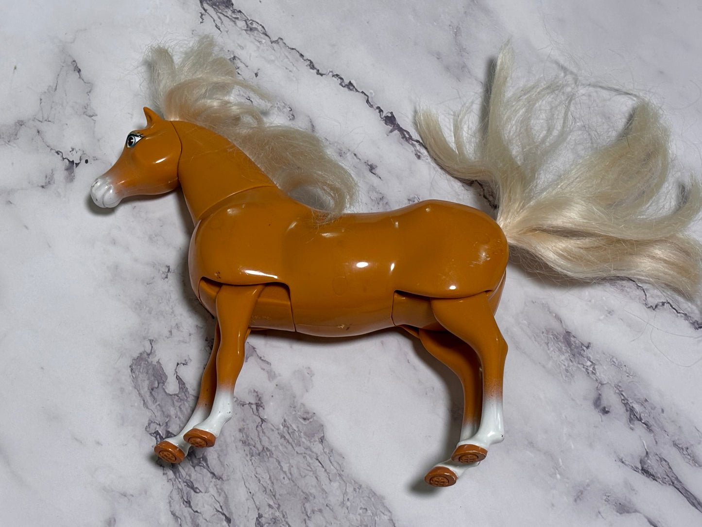 Vintage 1997 Mattel Barbie Walking Brown Horse Movable Legs Works 7" inches