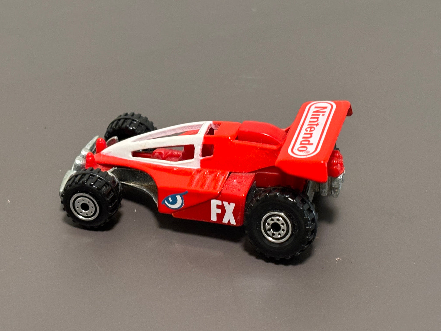 Vintage Nintendo Hot Wheels FX Shock Factor Promo Car 1991 Loose Diecast Red