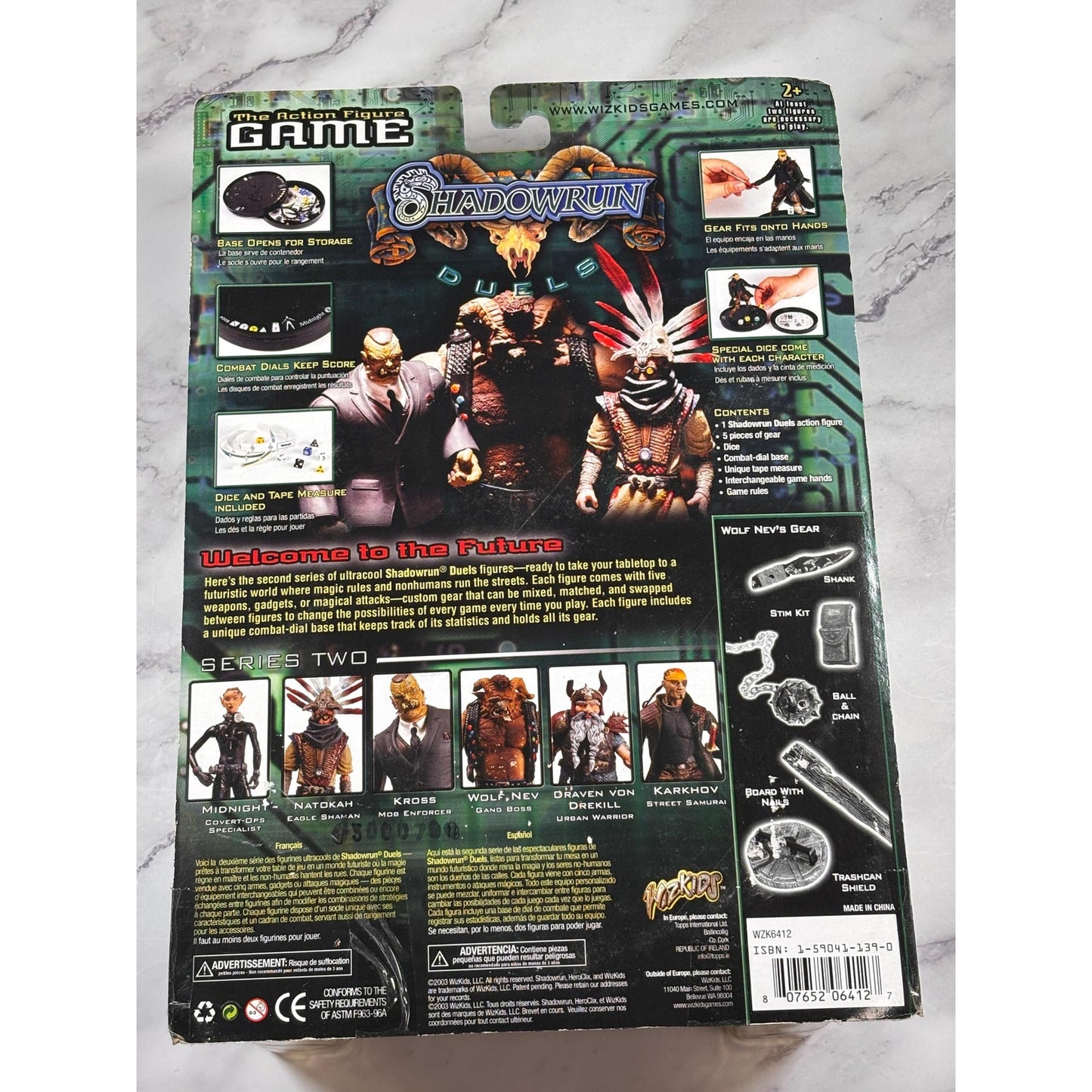 Shadowrun Wolf Neu Gang Boss Hero Clix Action Figure 2003 WizKids Game