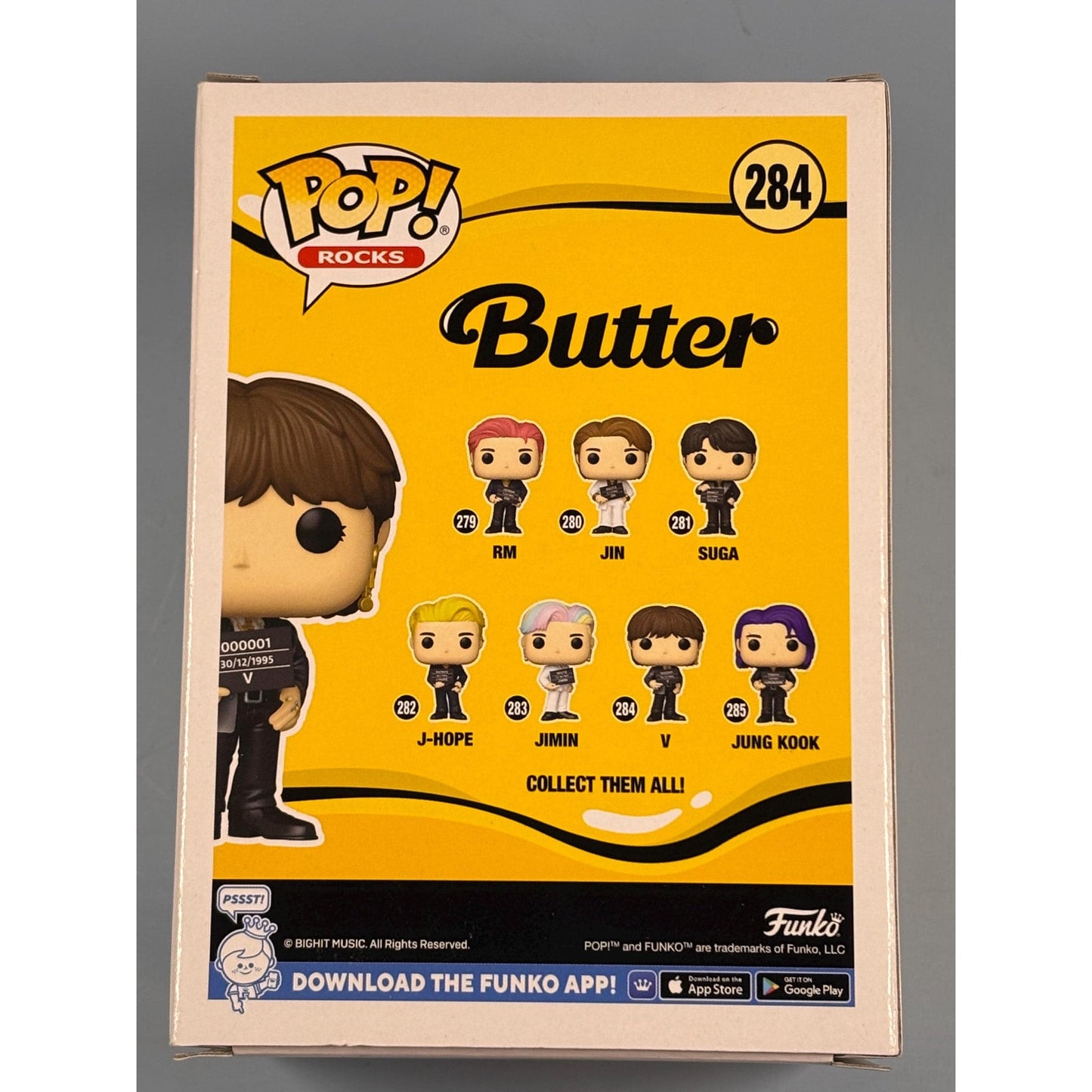 Funko Pop! Rocks BTS #284 V Music K-Pop Band Vinyl Figure New