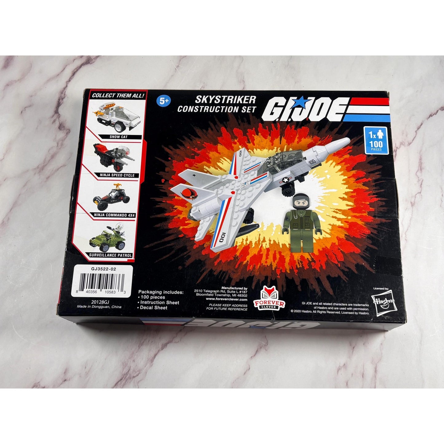 G.l. Joe Skystriker 100 Piece Construction Set Forever Clever Hasbro 2020 New