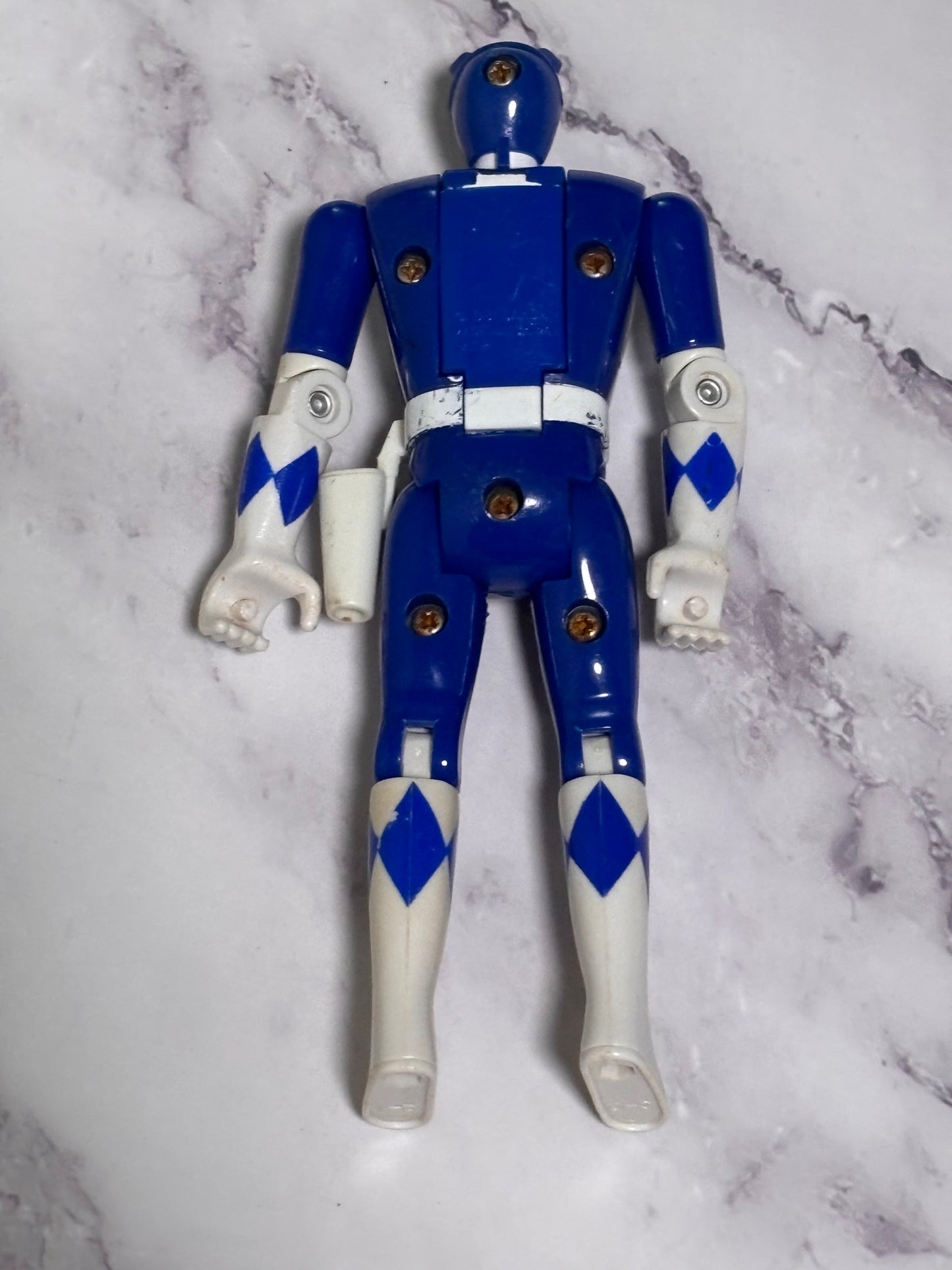 Power Rangers Bandai 1993 5.5" Billy Blue Ranger With Flip Head Mighty Morphin