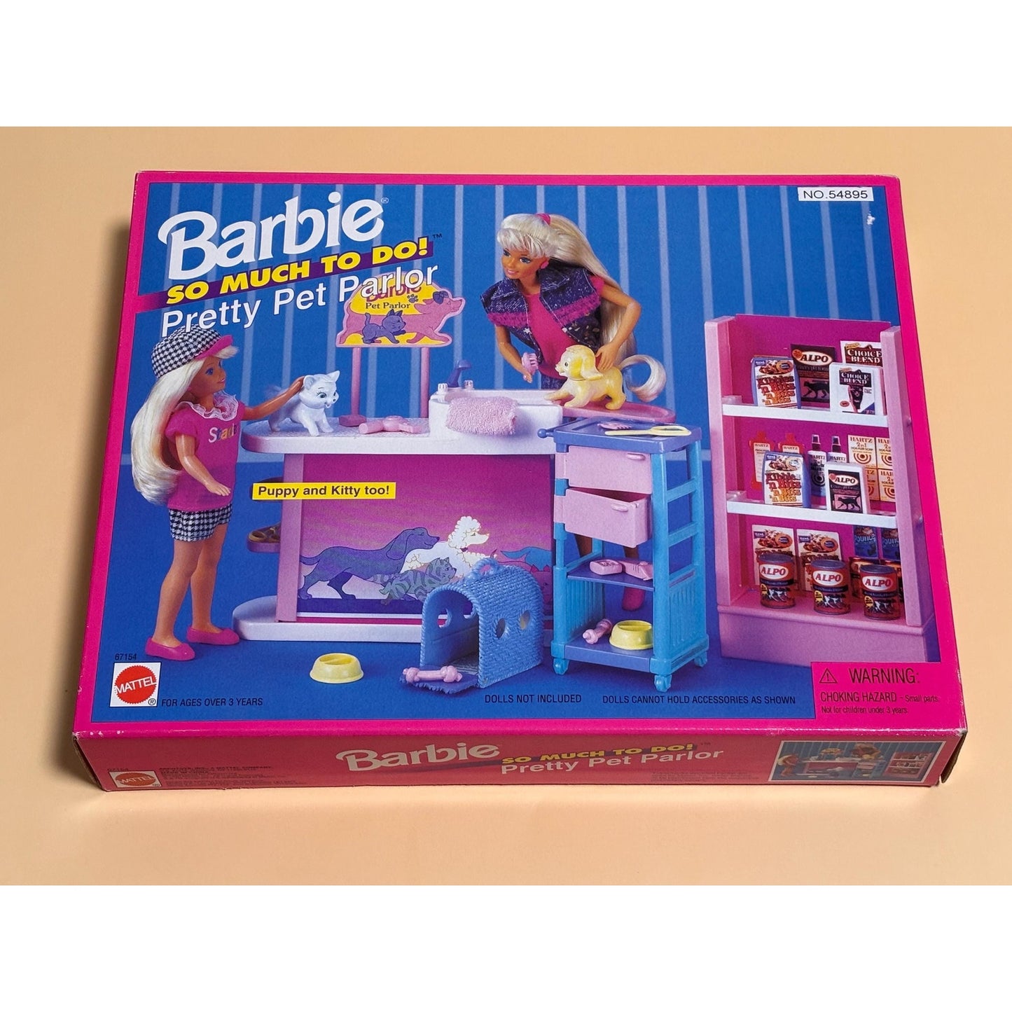 Vintage 1994 Mattel BARBIE Pretty Pet Parlor Playset 67154 NEW So Much To Do Toy