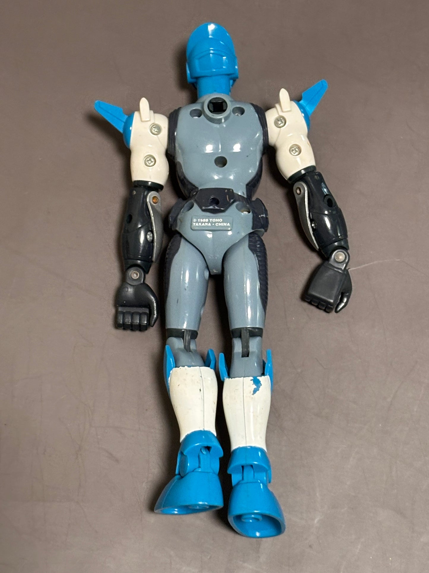 Vintage 1988 Toho Takara Blue Zap Power Police Spectron Robot 8" Figure