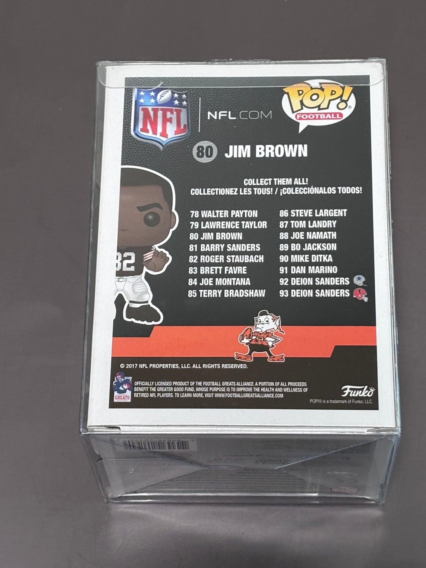 Funko Pop! NFL Jim Brown #80 Football Pop! Vinyl Figure 2017 Sports Collectible