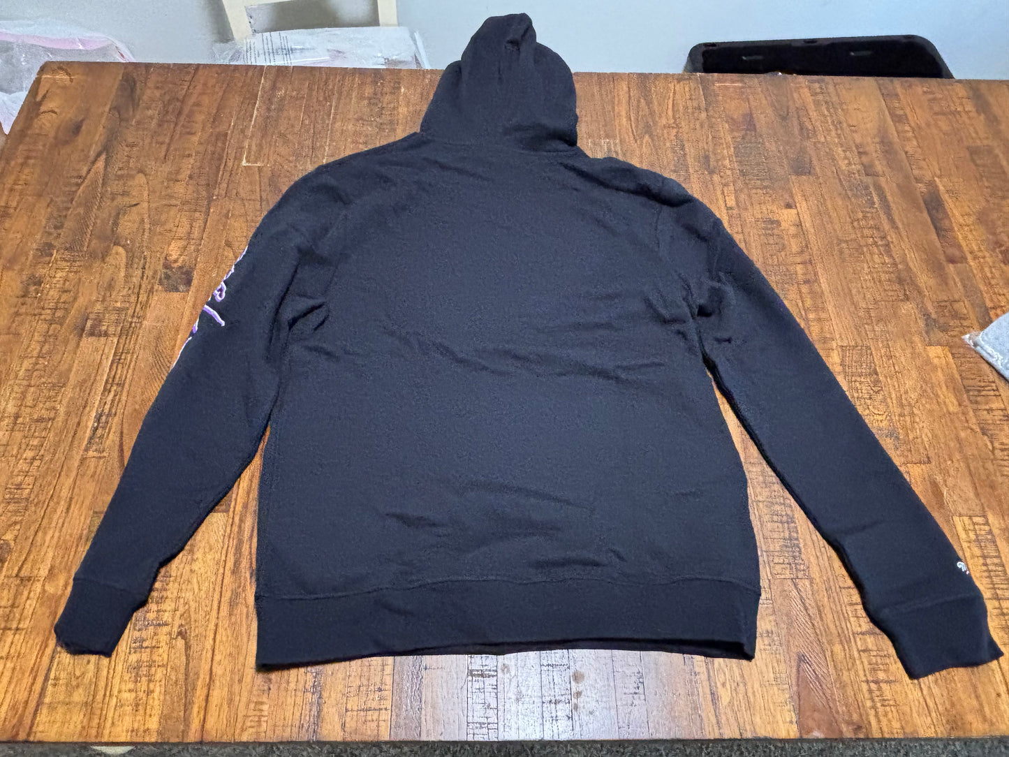 Los Angeles LA Lakers Mitchell & Ness HWC Hardwood Classic Nba Retro Hyper Hoops Black Pullover Hoodie Men’s Xtra Large XL New NWT