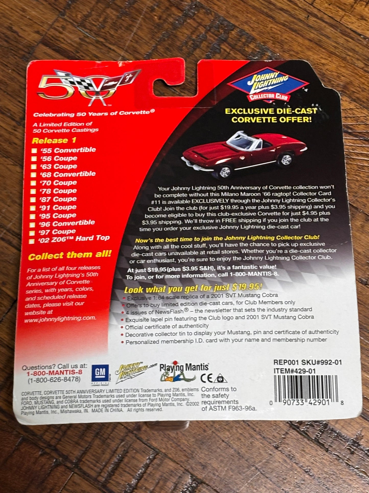 Johnny Lightning 50 Years Of Corvette Limited Edition Gold 1963 63 Coupe Corvette 6/50 Release 1 Die Cast New