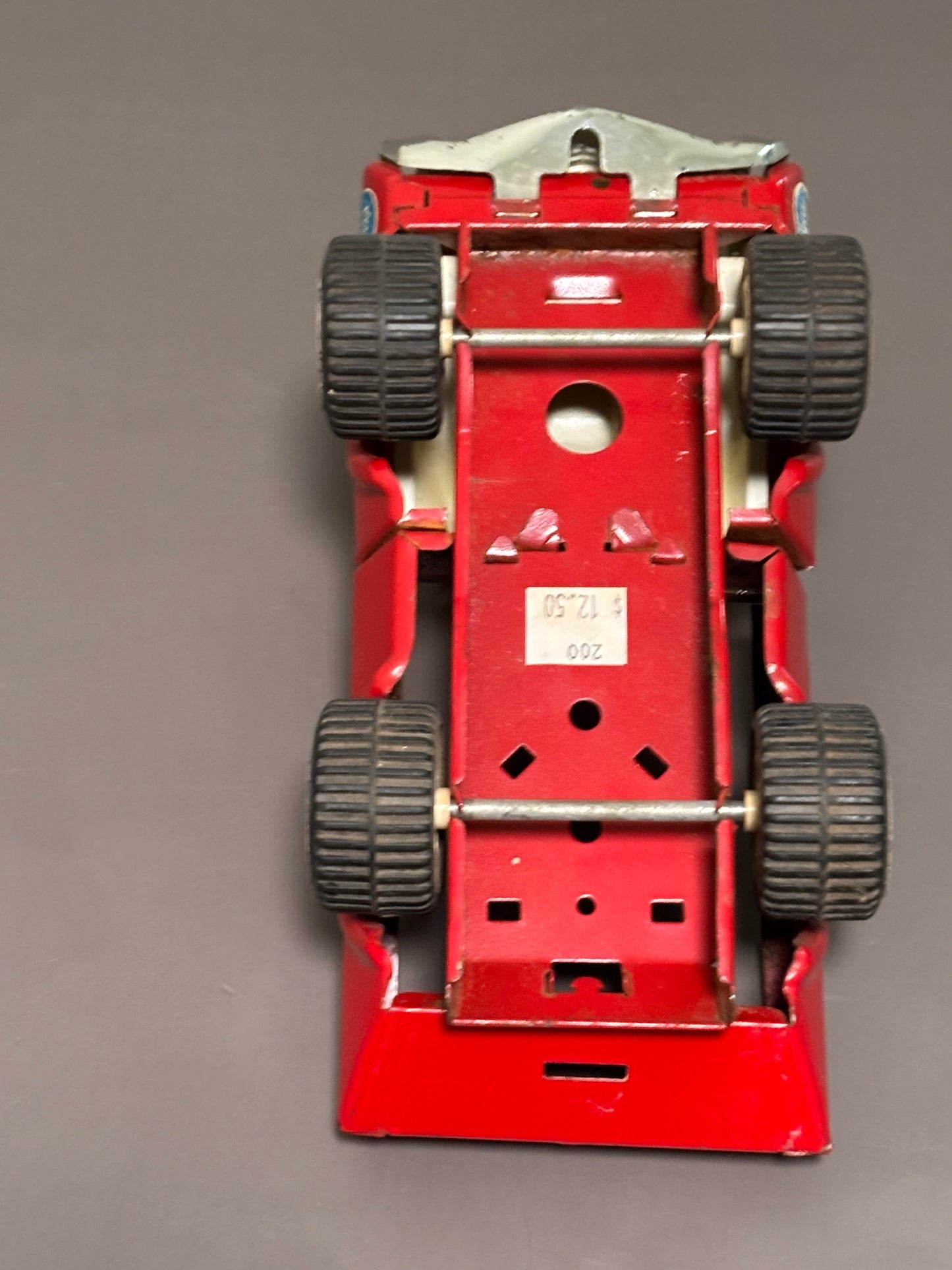 Vintage Tonka Red Tow Truck 24 hour service Interstate Safety Patrol vehicle 9”