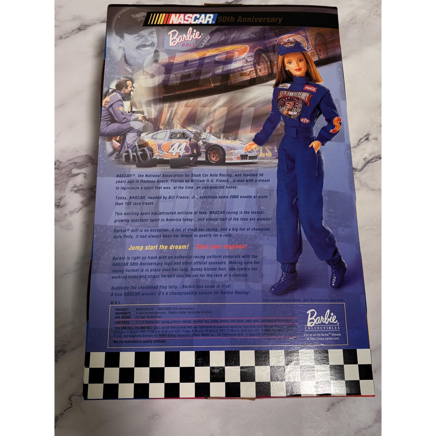 1998 Mattel NASCAR 50th Anniversary Barbie Doll 20442 Collector Edition