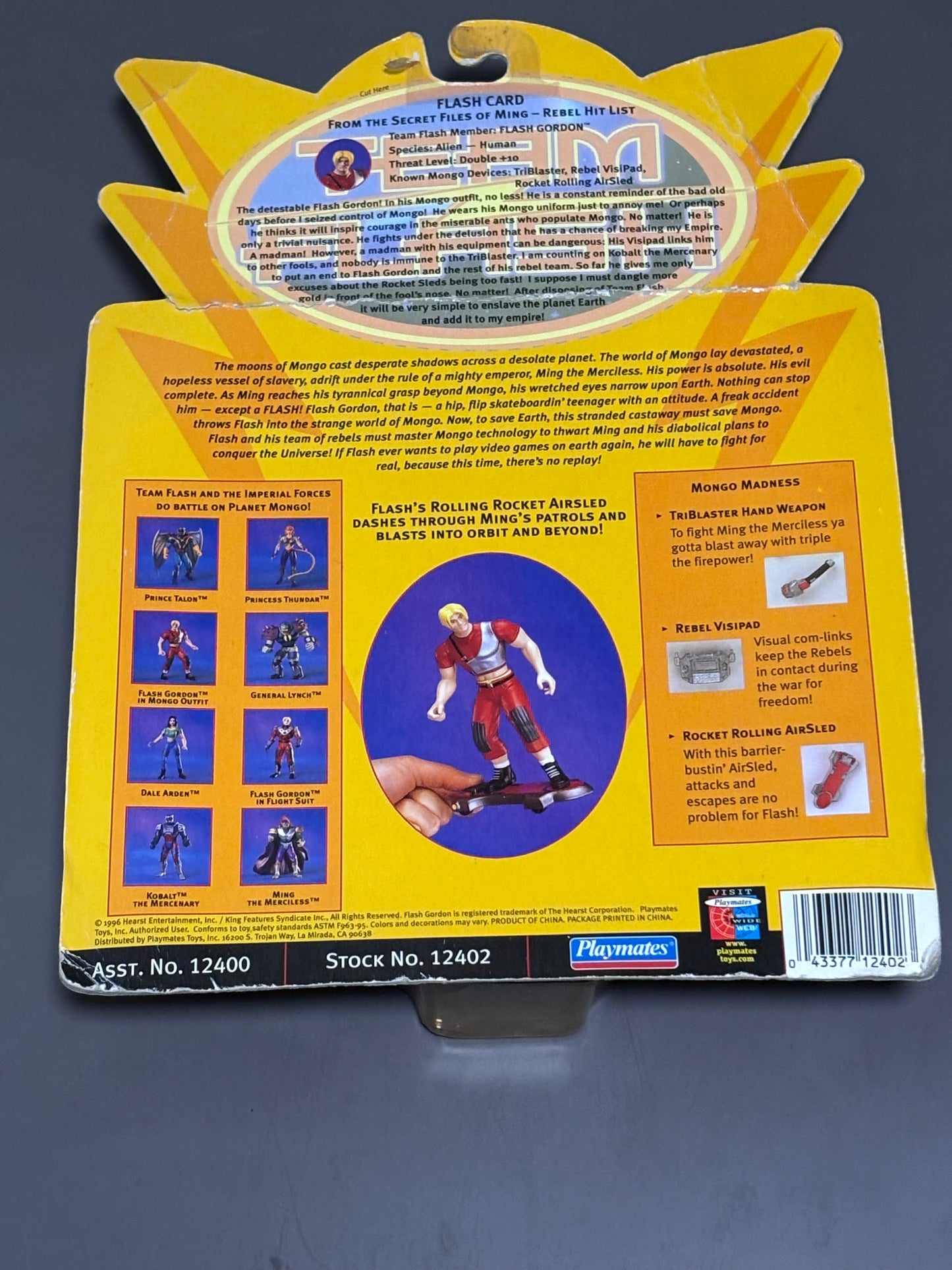 1996 Playmates FLASH GORDON In Mongo Outfit - The Rocket Charged Rebel #12402