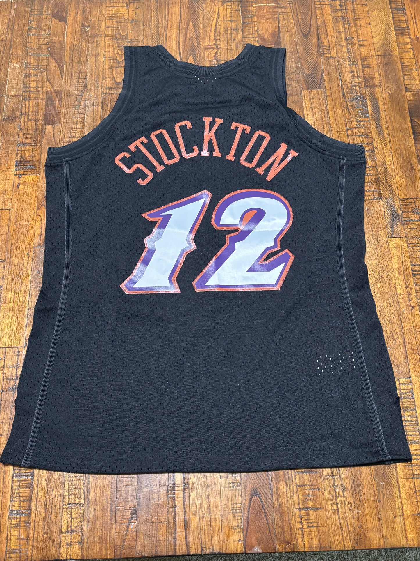 John Stockton Utah Jazz Mitchell & Ness NBA Retro Hardwood Classic HWC Swingman 1998-99 Team Color Player Jersey Black Mens Large L New NWOT
