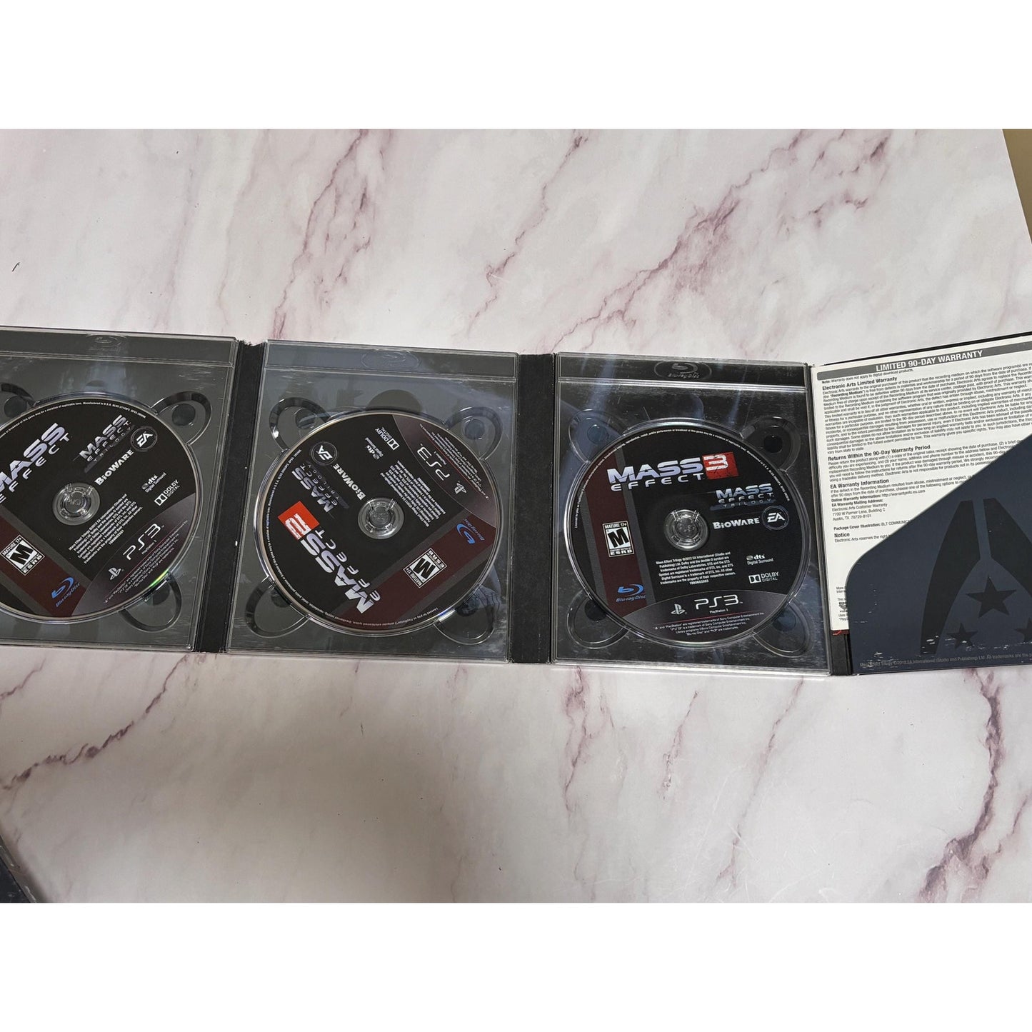 Mass Effect Trilogy Saga - Sony PlayStation 3 PS3 W/ Slipcover 1,2 & 3