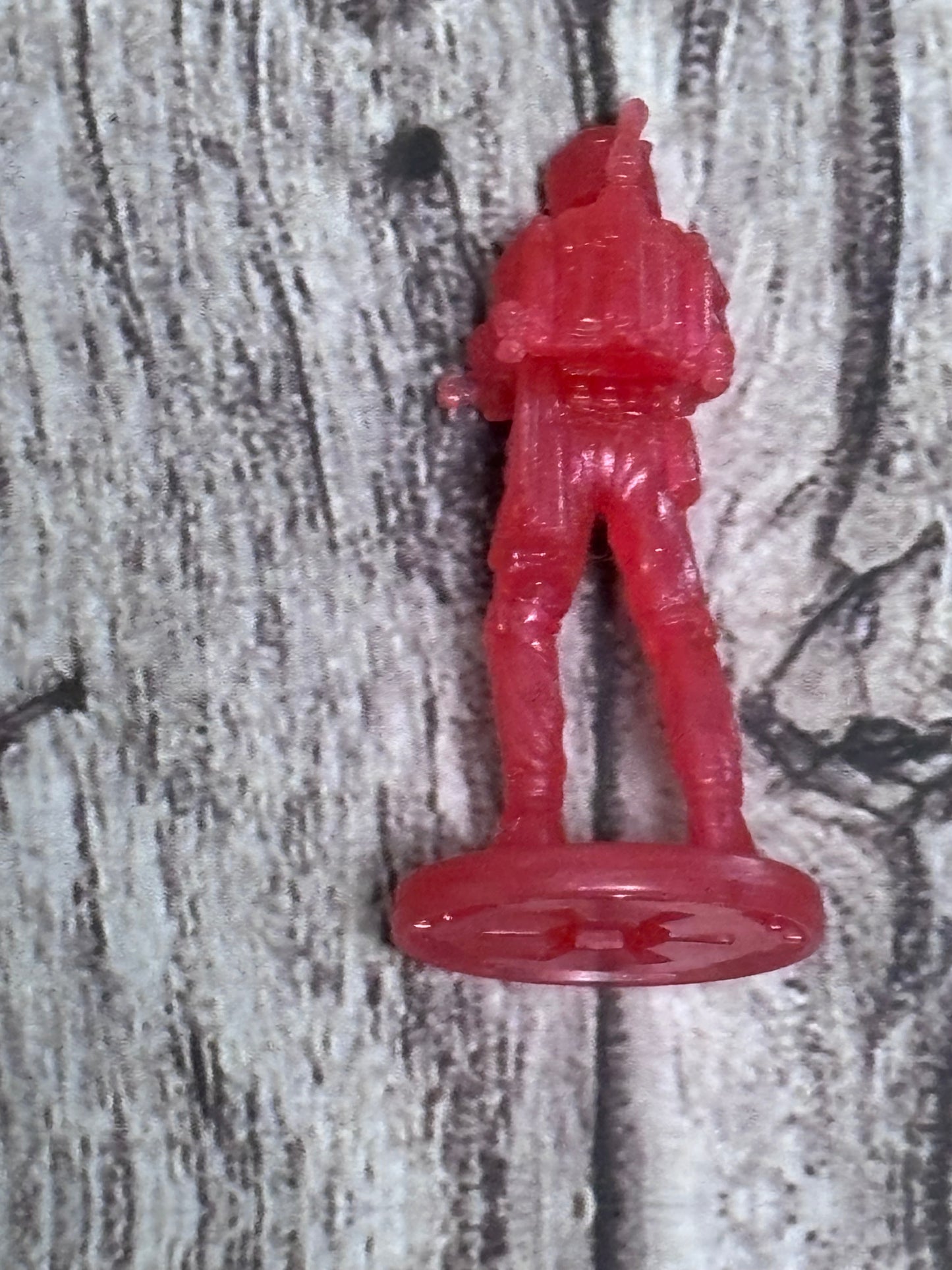 Star Wars Saga Collection Red Hologram Boba Fett Mini Figure Base Micro 2”