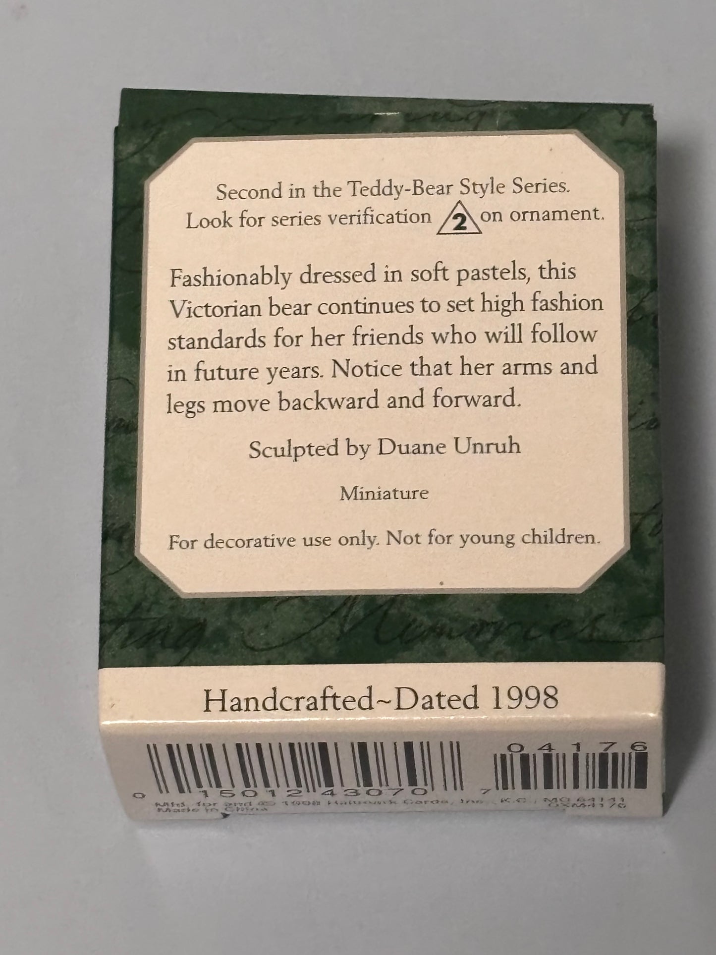 Vintage Hallmark Keepsake Collector's Series Miniature Ornaments Teddy Bear 1998