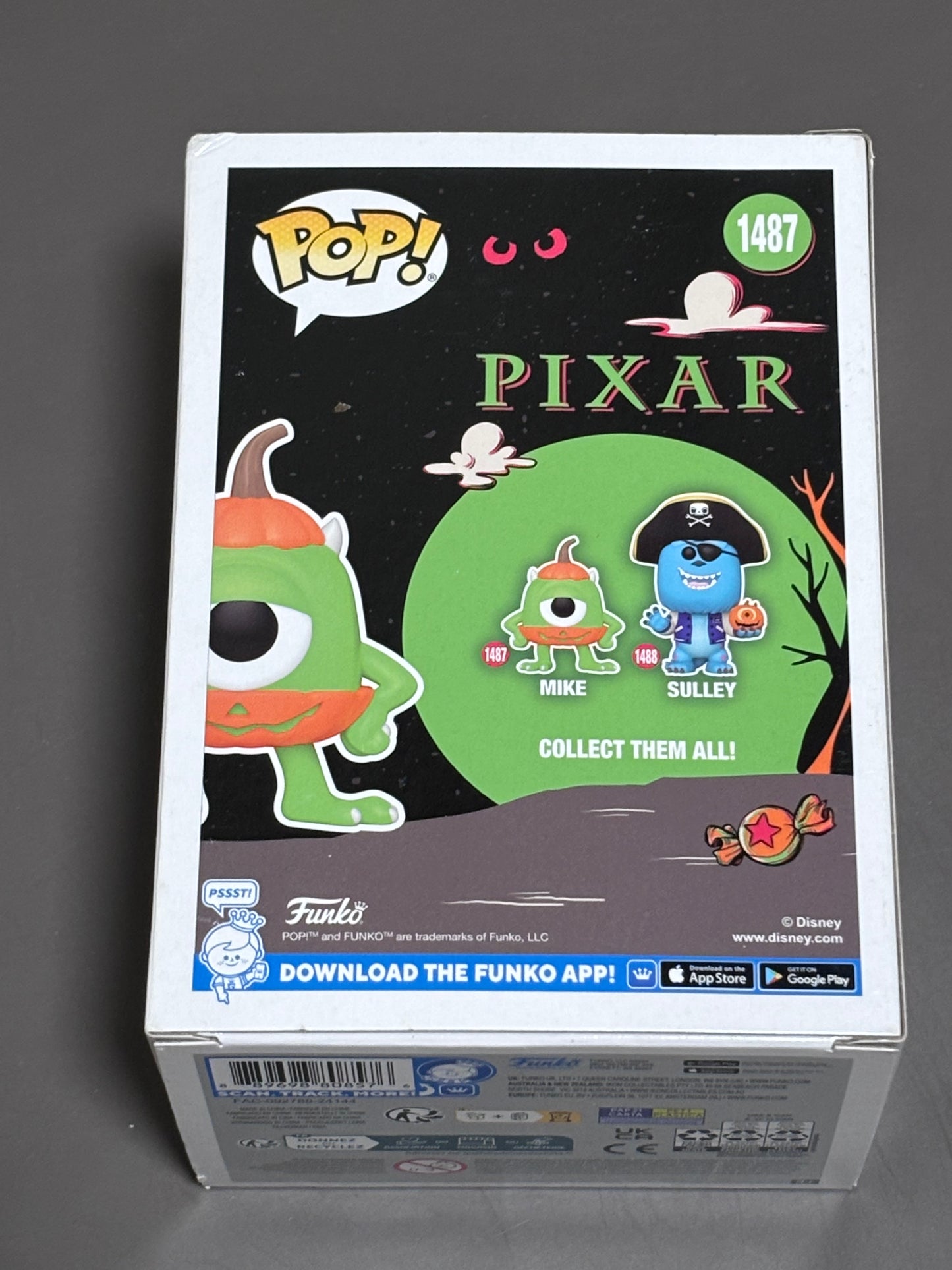 2024 Funko Pop Pixar Disney Monsters Inc. Pumpkin Mike Halloween Figure #1487