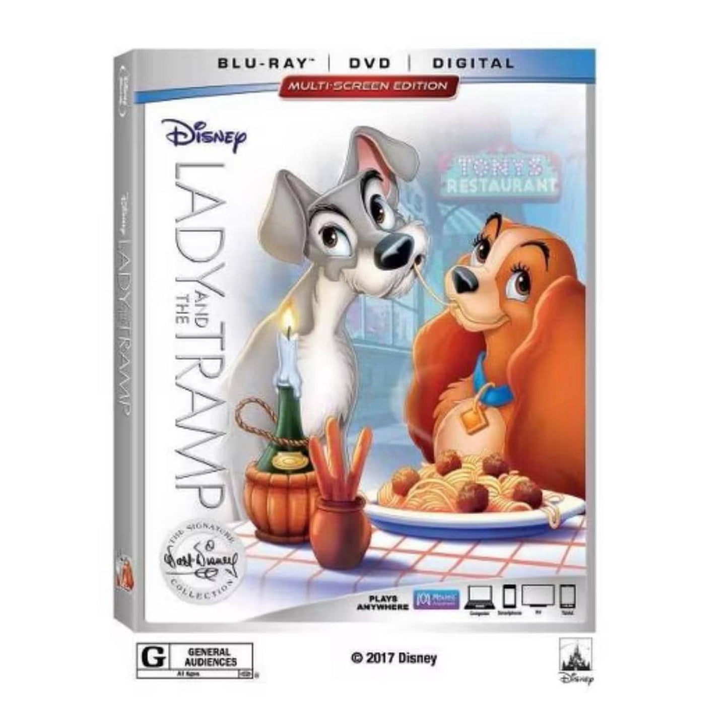 Disney Lady and the Tramp (Blu-ray + DVD, 2018, 2-Disc Set Multiscreen) Sealed