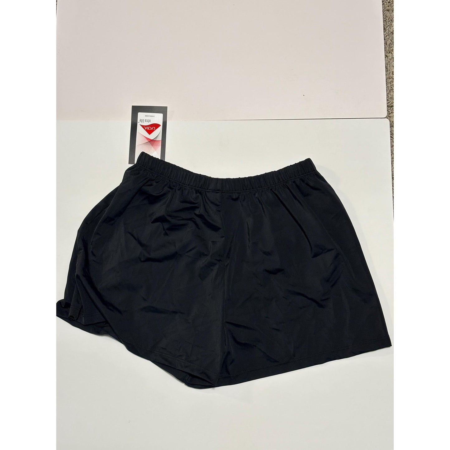 Maxine of Hollywood Women Black Stretch Jogger Bikini Bottom Shorts Size 8 NWT