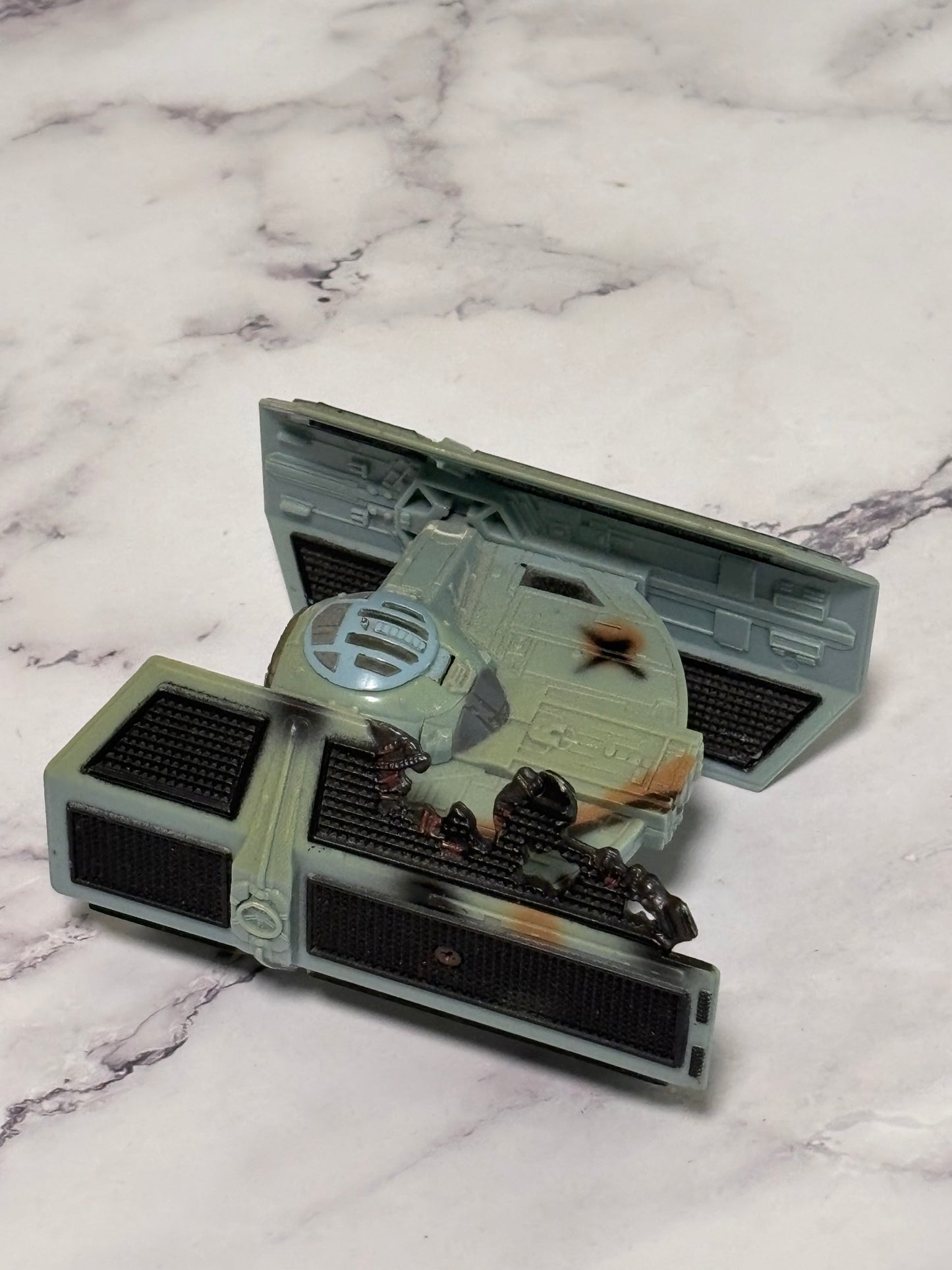 Star Wars Galoob MicroMachines Action Fleet Battle Damaged TIE Advanced X1 Vader