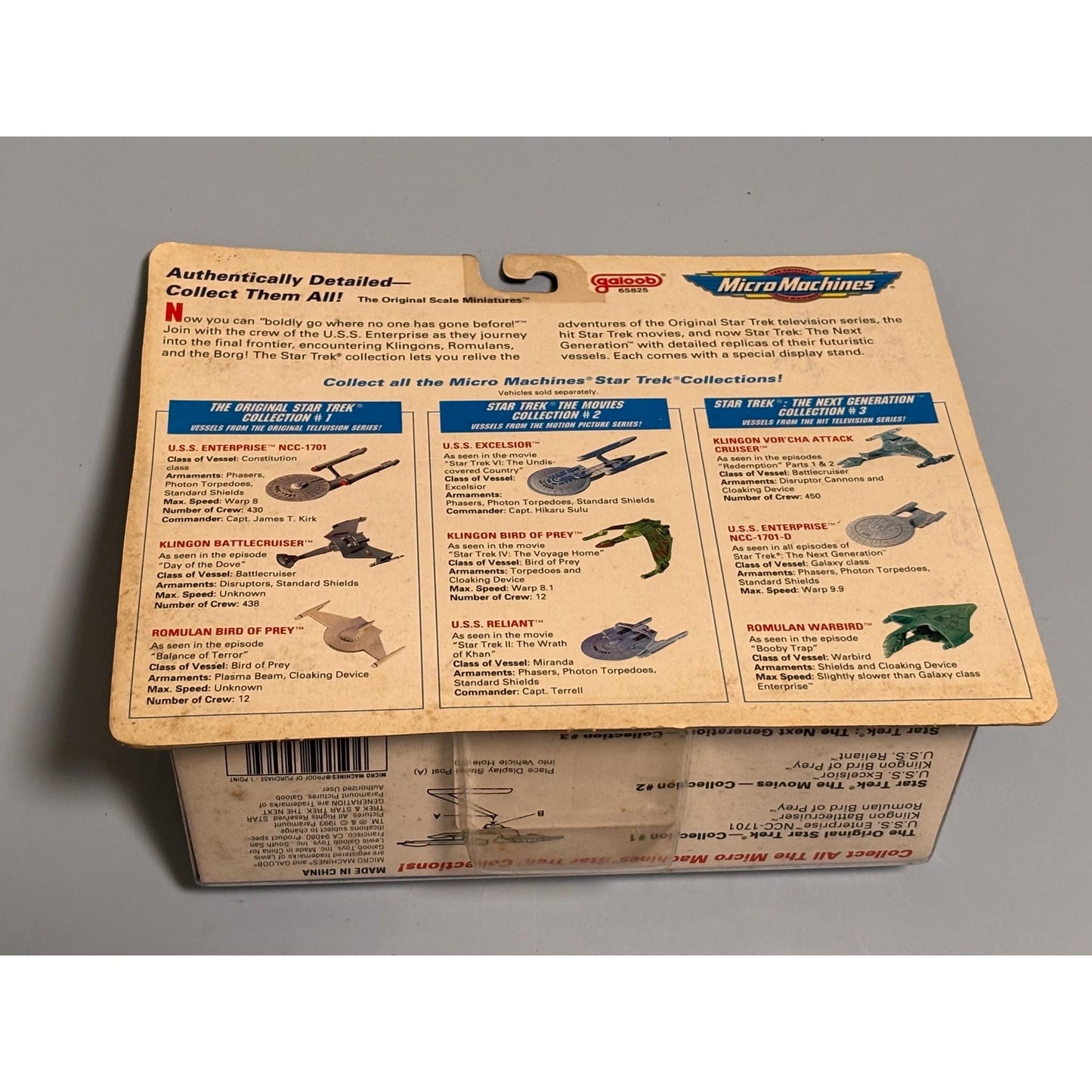 Micro Machines Star Trek The Next Generation Klingon Borg Romulan Ships C1-200