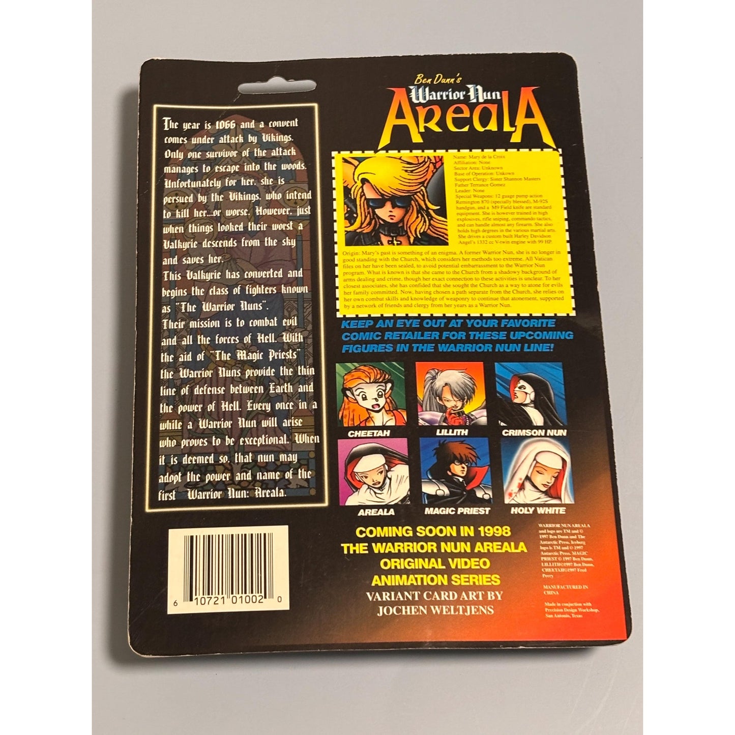 Warrior Nun Areala Shotgun Mary Action Figure New On Card Antarctic Press 1997