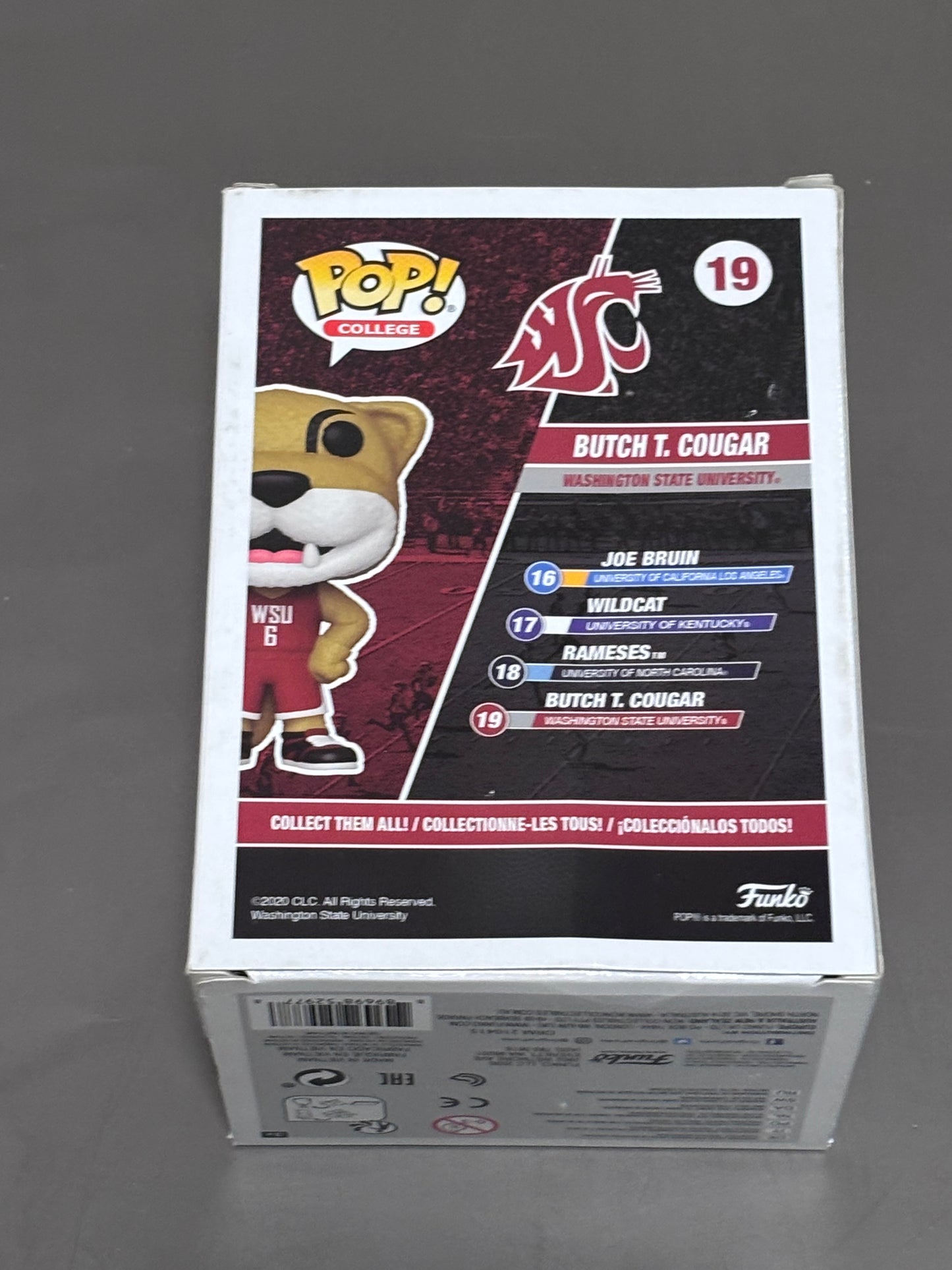 BUTCH T COUGAR Funko Mascots Pop! Vinyl (Washington State University) #19 New