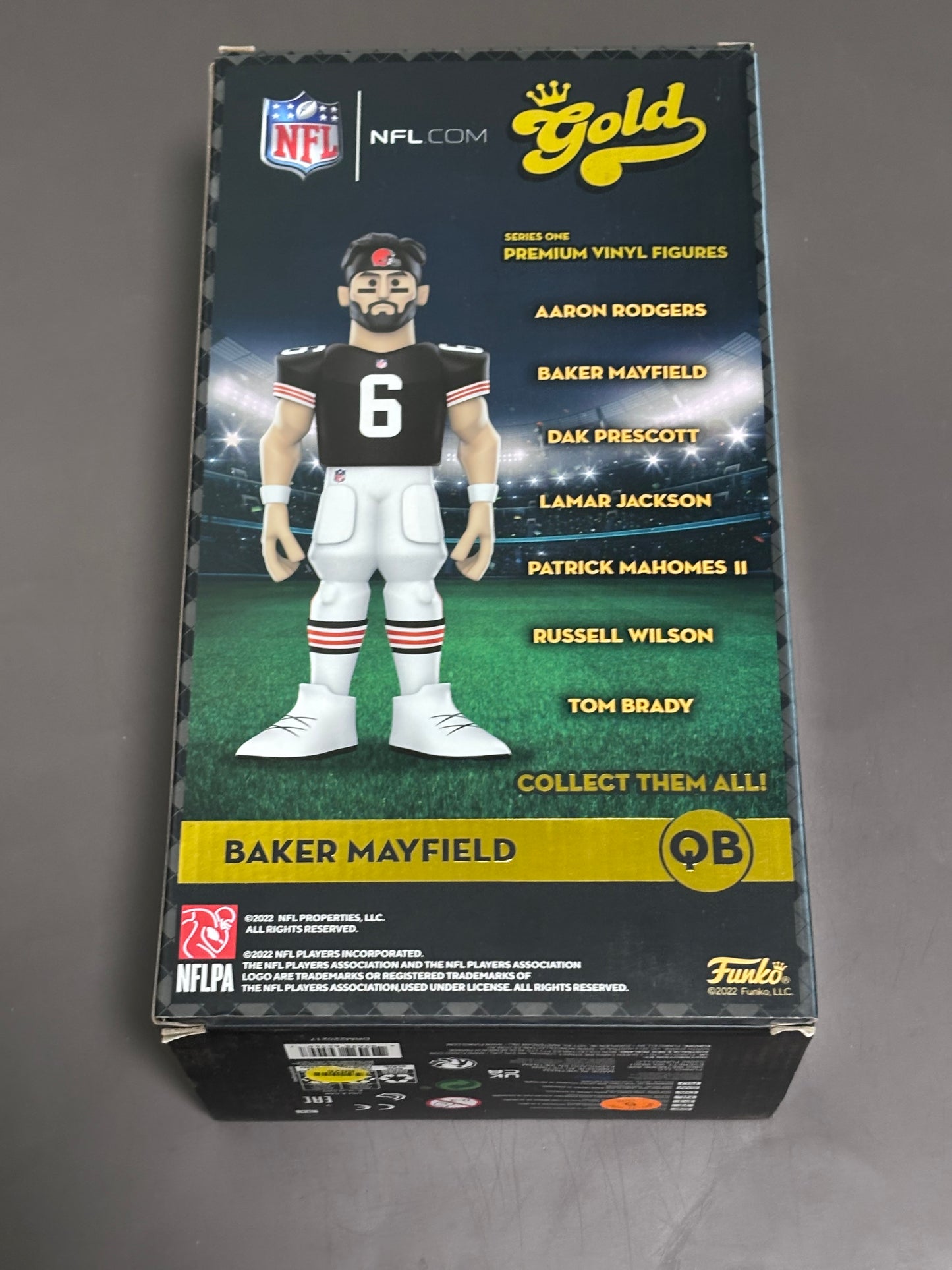 Cleveland Browns Figure One Size Black NFL Football Funko Gold Baker Mayfield