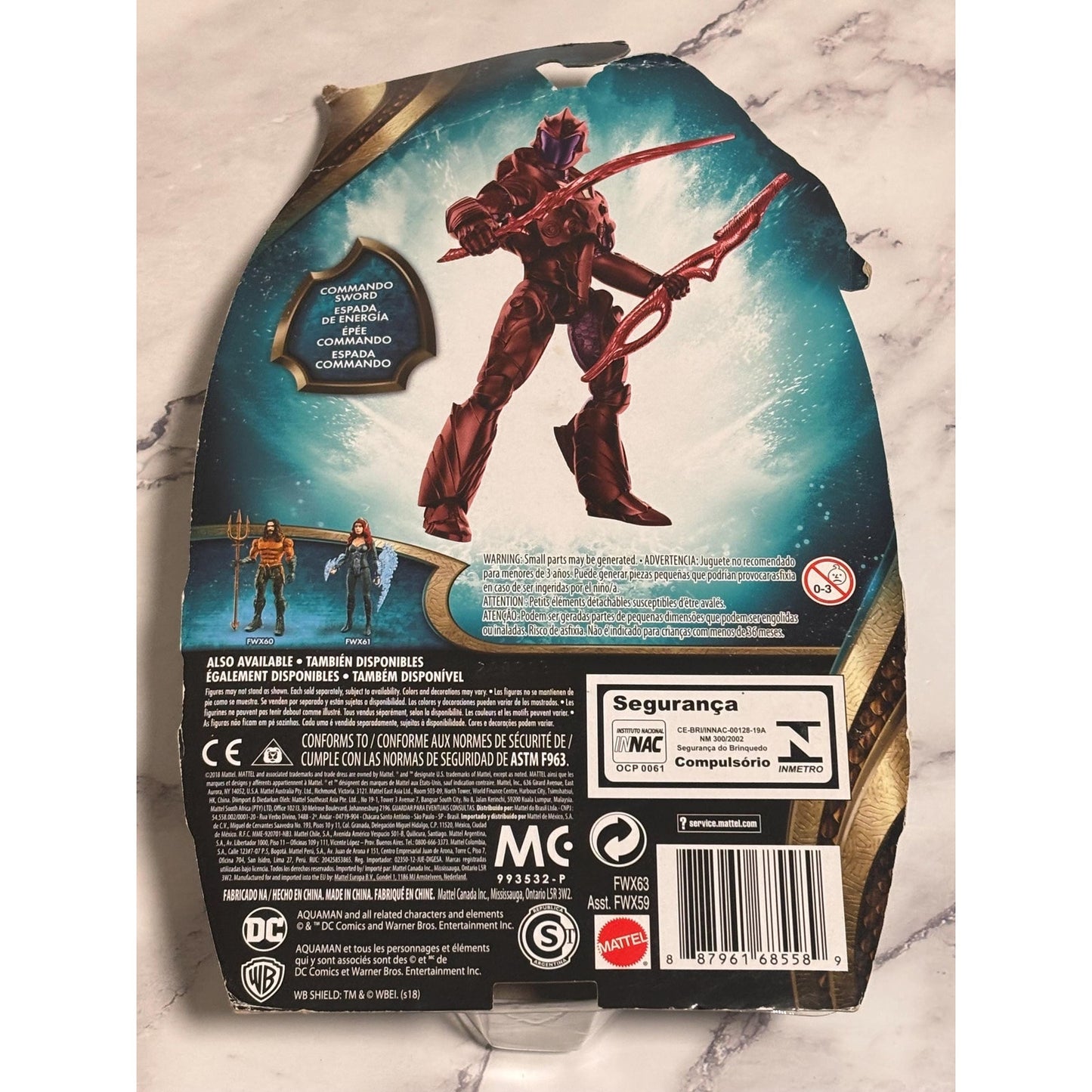New Mattel DC Universe Aquaman Movie General Murk 6" Posable Action Figure 2018