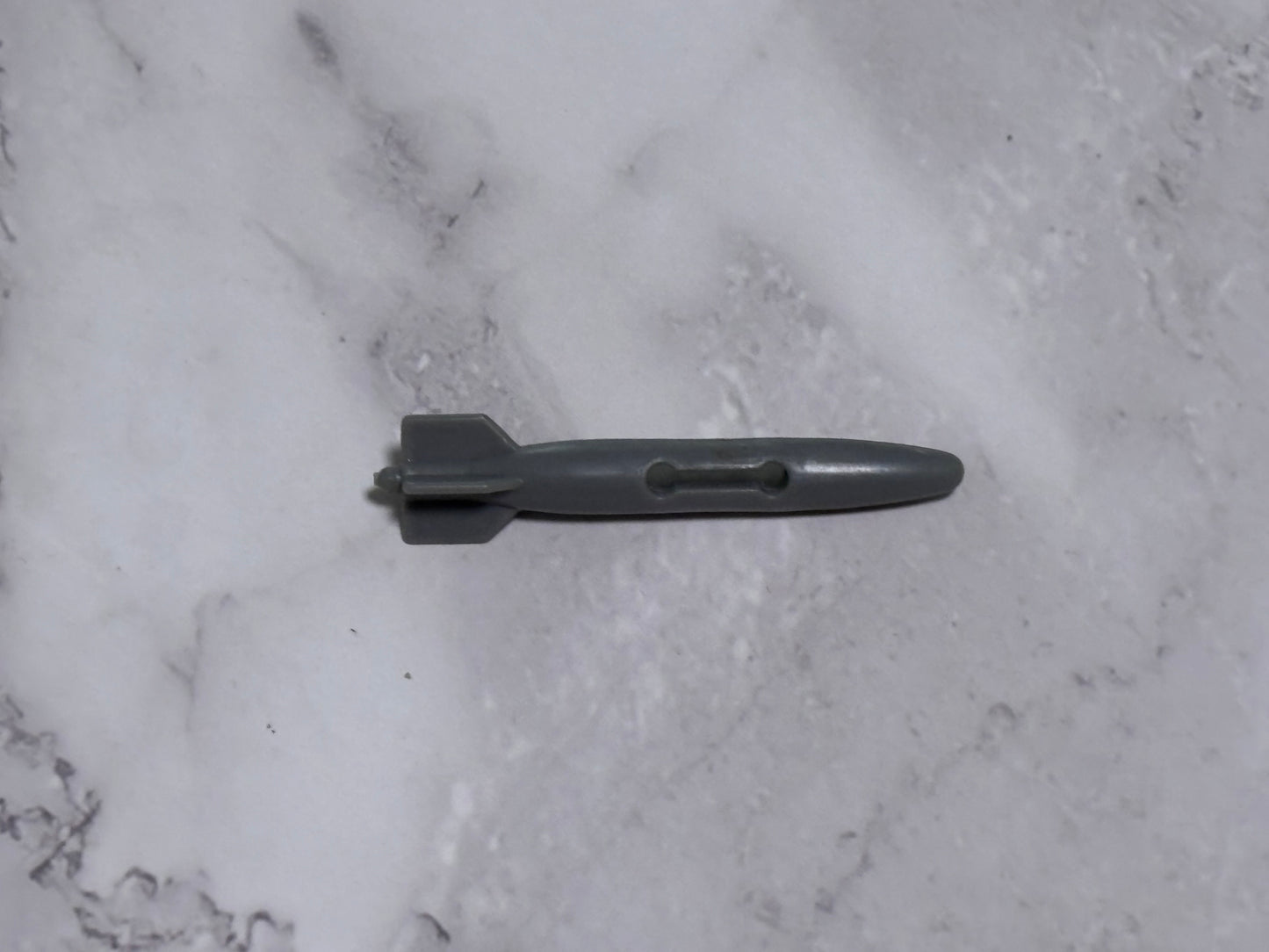 1986 Hasbro G.I. Joe ARAH 3.75" Vehicle Part Tomahawk Missile Bomb Gray Small