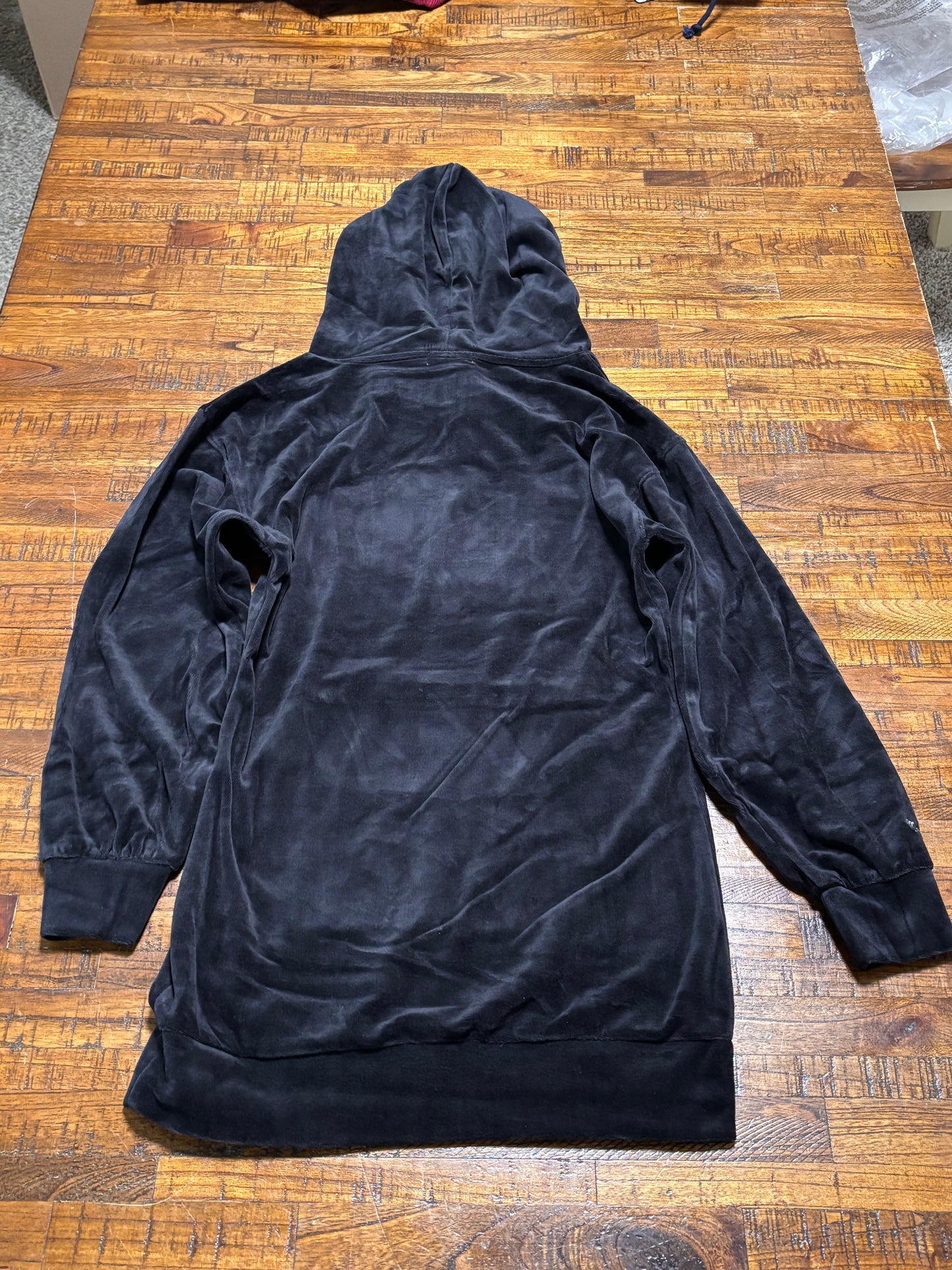 Houston Rockets Mitchell & Ness NBA Retro Hardwood Classic HWC Valvet Velour Team Logo Long Sleeve Hooded Hood Pullover Soft Sweat Shirt Black Women’s Small S New NWOT